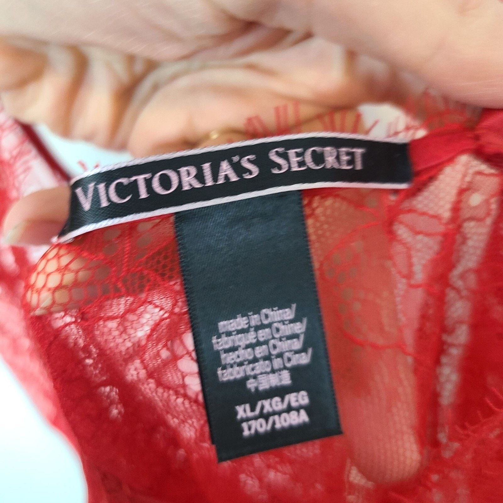 Victoria's Secret Victorias Secret Womens Satin Lingerie Eyelash Lace Coquette Size XL / US 12-14 / IT 48-50 - 5 Thumbnail
