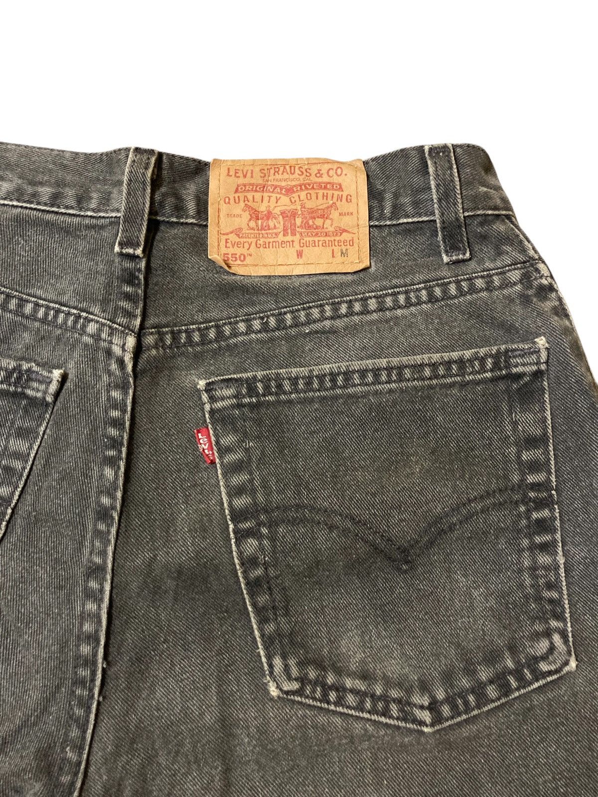 Levi's Vintage Levis 550 Black Relaxed Fit Tapered Leg USA Size US 30 / EU 46 - 6 Thumbnail