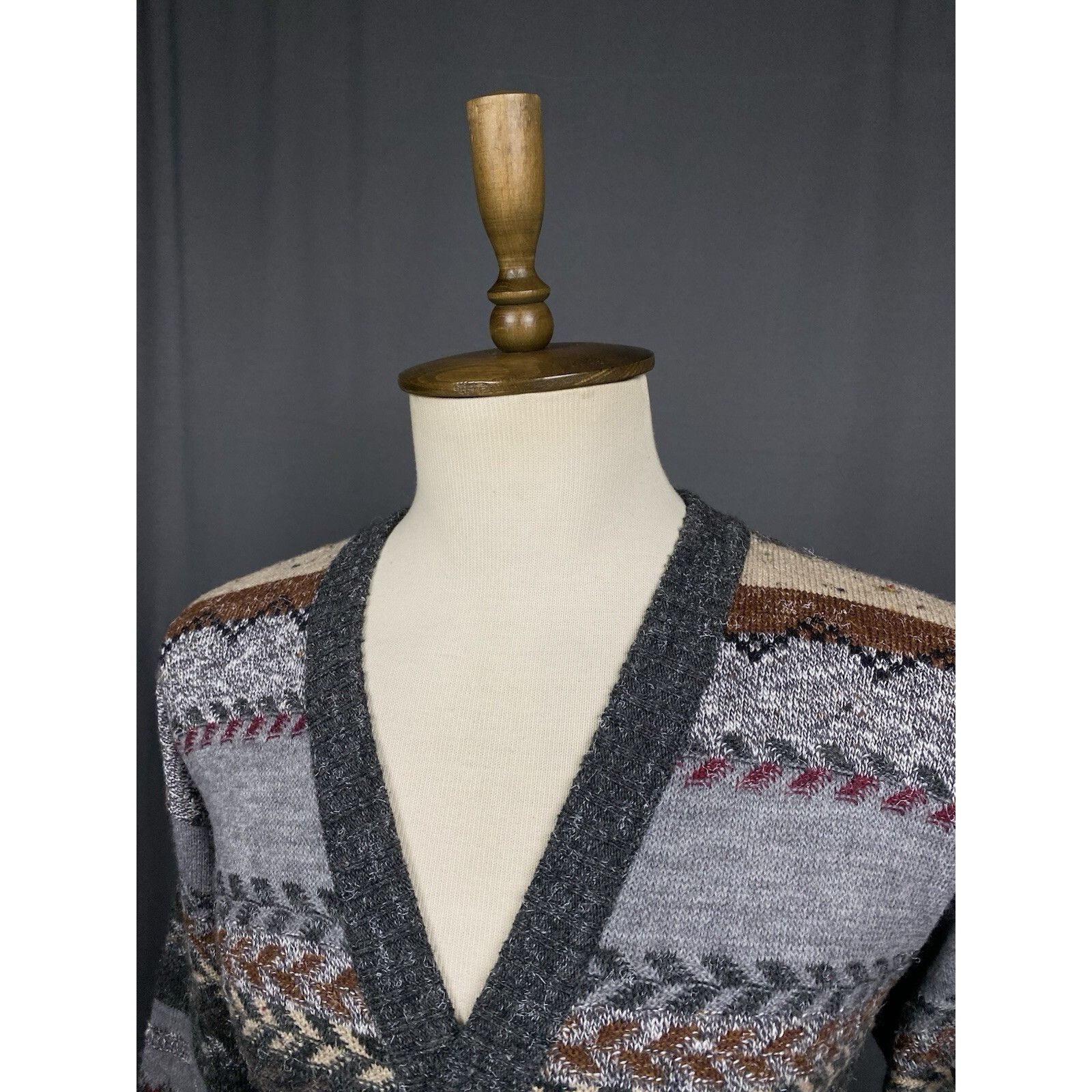 Missoni Missoni Men's Gray Multicolor Wool Striped Cardigan Sweater Size US L / EU 52-54 / 3 - 4 Thumbnail