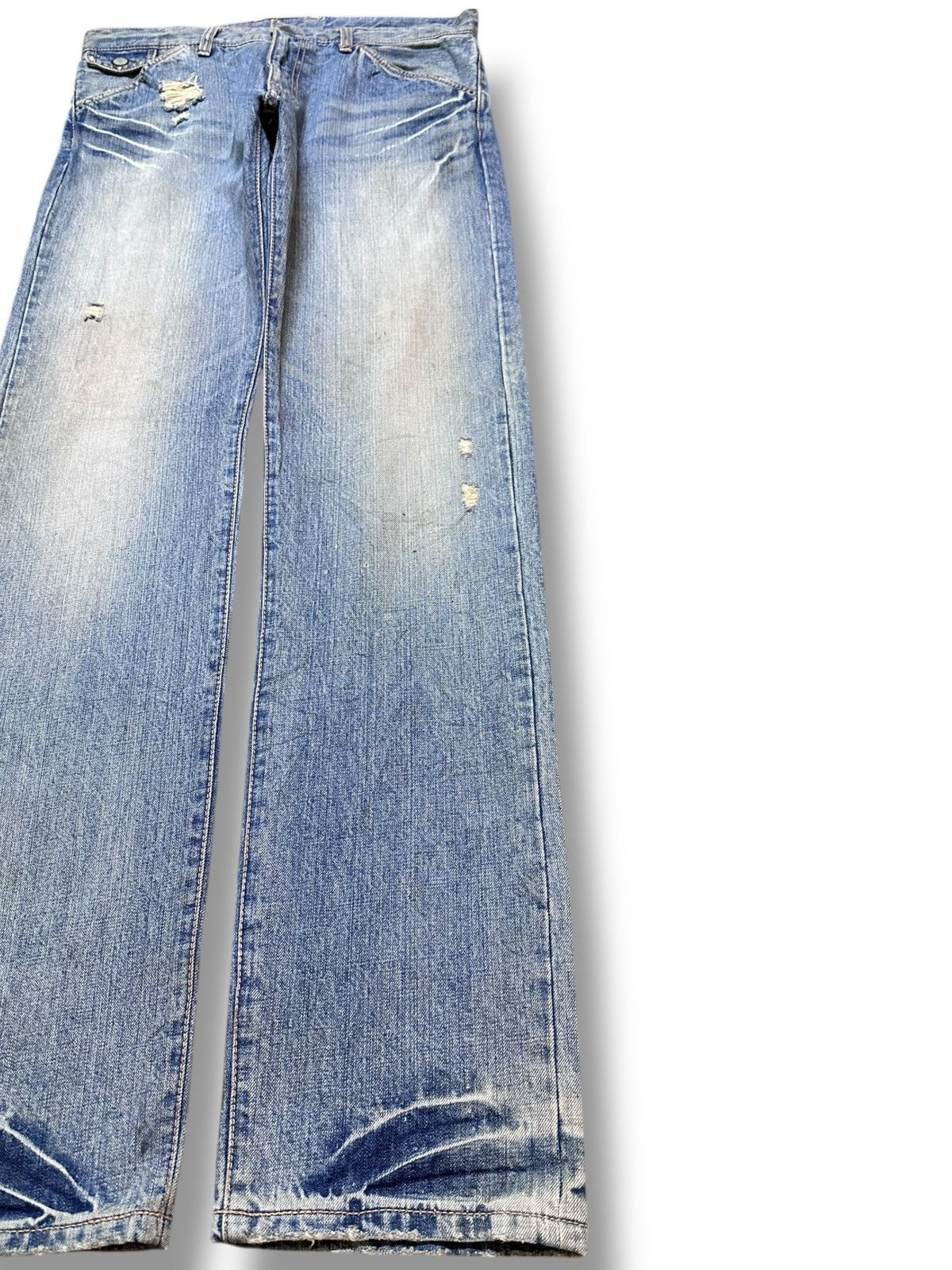 Takeo Kikuchi Vintage Takeo Kikuchi Faded Grunge Whiskers Denim Size US 33 - 4 Thumbnail