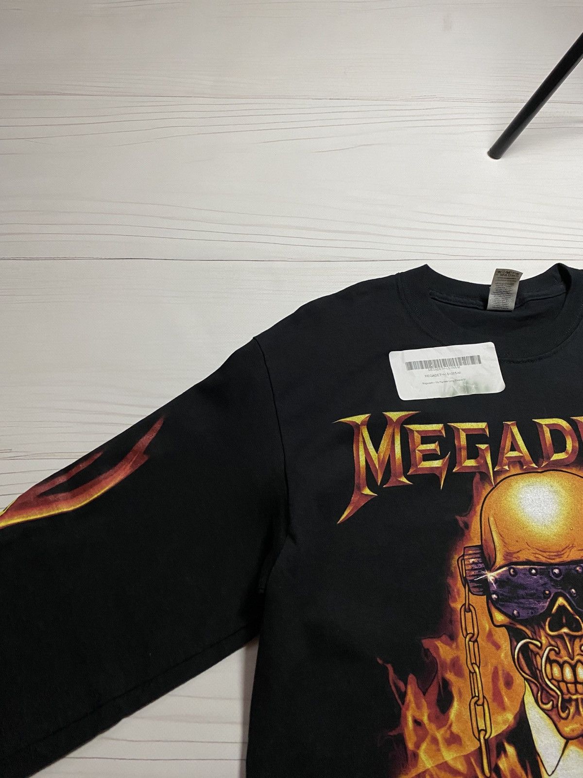 Gildan Megadeth Vic Flames Big logo band rock longsleeve t shirt Size US M / EU 48-50 / 2 - 10 Thumbnail
