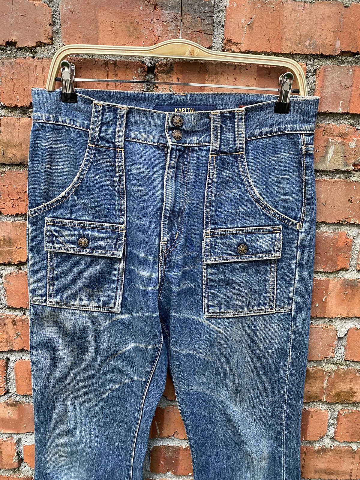 Japanese Brand × Kapital size 33x27 Kapital bush jeans flare denime Size US 33 - 4 Thumbnail