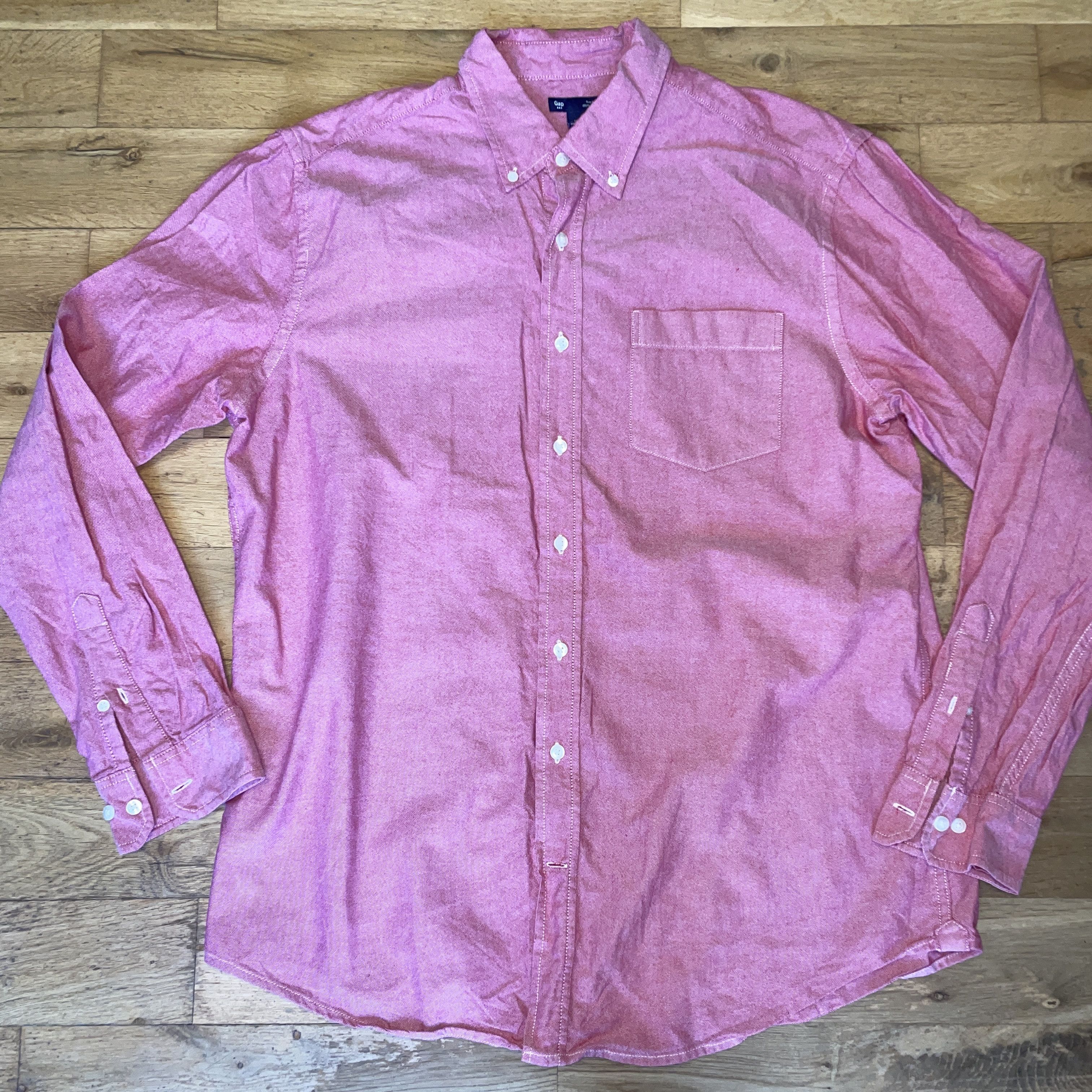 Gap Gap Men's Fashionable Elegant Cotton Shirt Size XL Size US XL / EU 56 / 4 - 1 Thumbnail