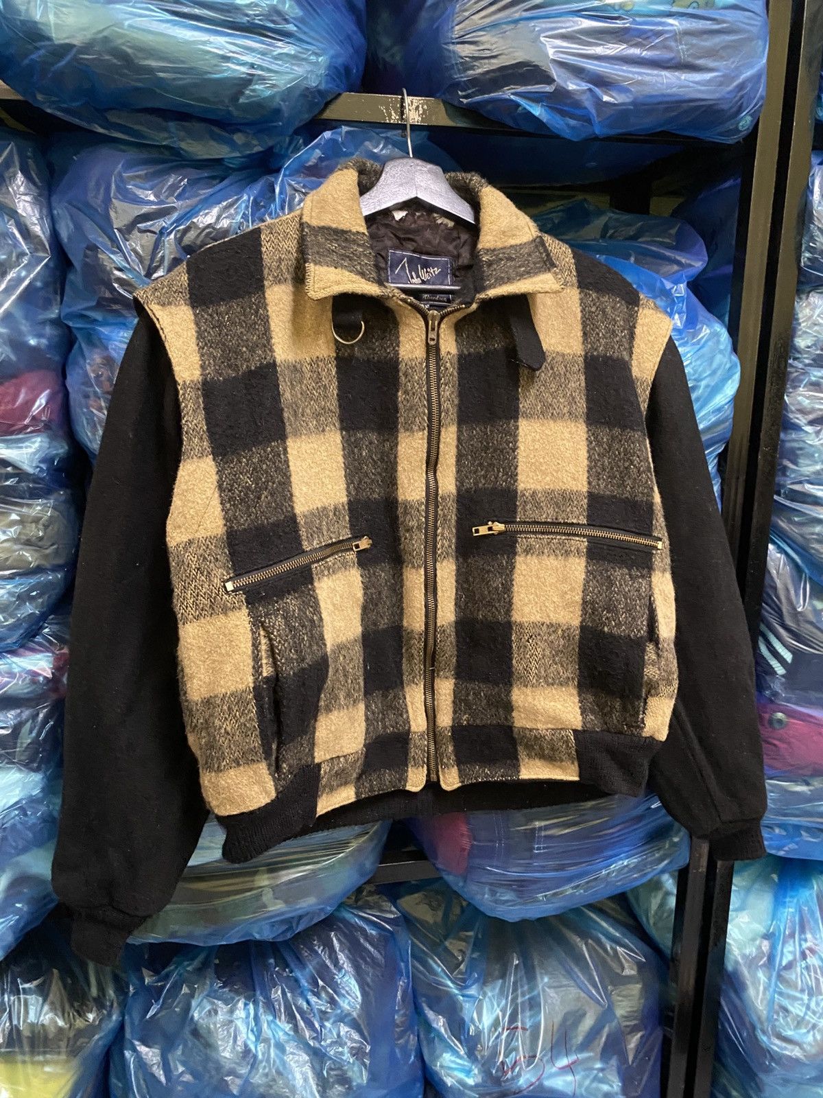 John Weitz Vintage 80s John Weitz Buffalo Plaid Wool Jacket Men’s Black Size US M / EU 48-50 / 2 - 5 Thumbnail
