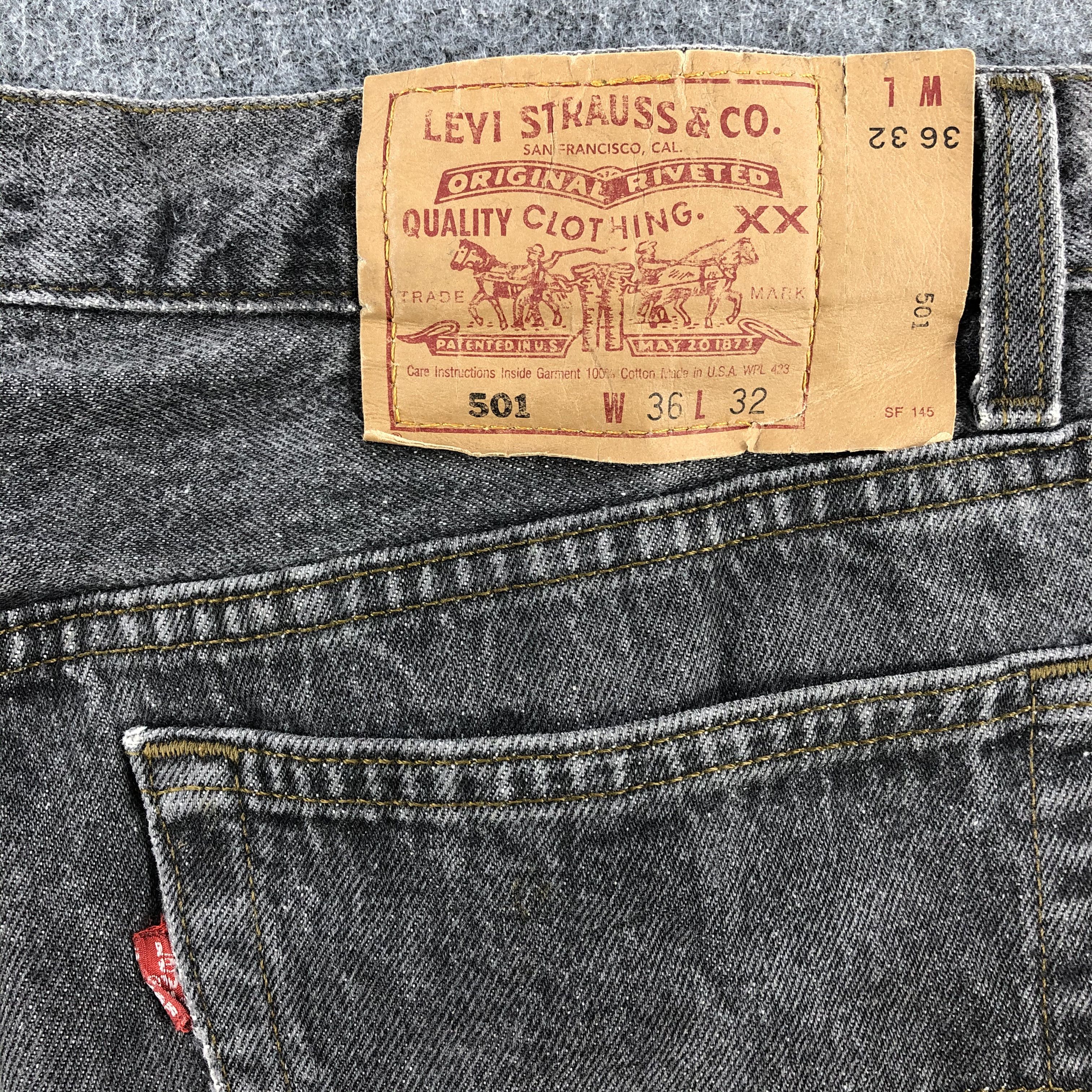 Levi's × Vintage Vintage 90s Distress Levis 501 Jeans-JM1570 Size US 35 - 7 Thumbnail