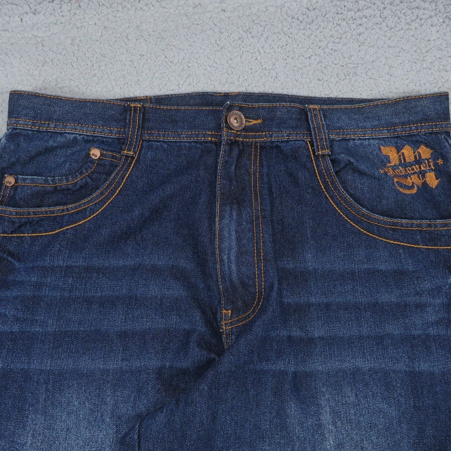 Vintage VTG Makaveli Jeans Men 38x32 Baggy Pipes Embroidered Grunge Skater Tupac 90s Rap Denim Jeans Mens 90s Hip Hop Baggy Size US 38 / EU 54 - 7 Thumbnail