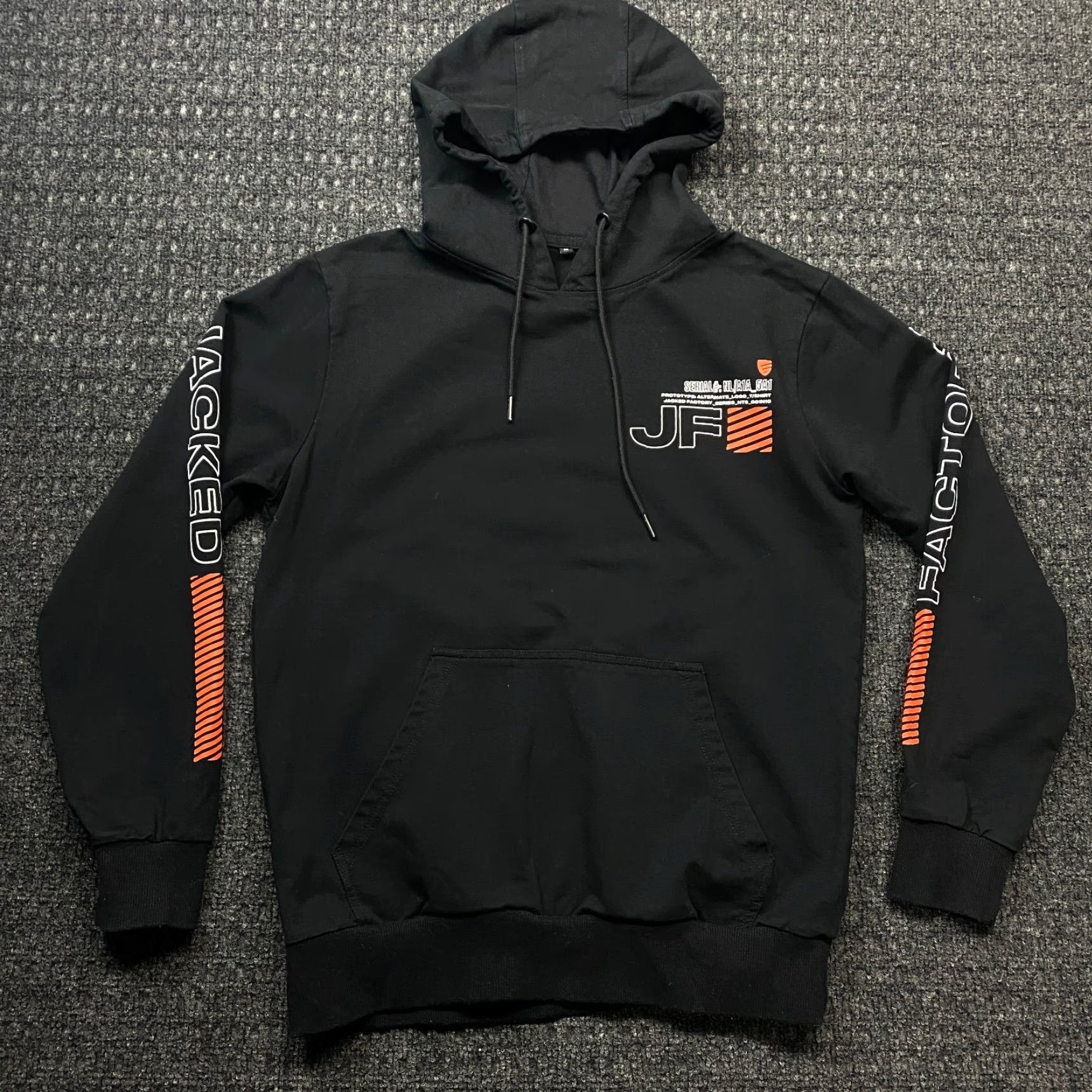 Vintage Jacked Factory Hoodie Graphic Print Long Sleeve Black M Unisex Adults Pullover Hooded Regular Fit Sweatshirt Size US M / EU 48-50 / 2 - 2 Thumbnail