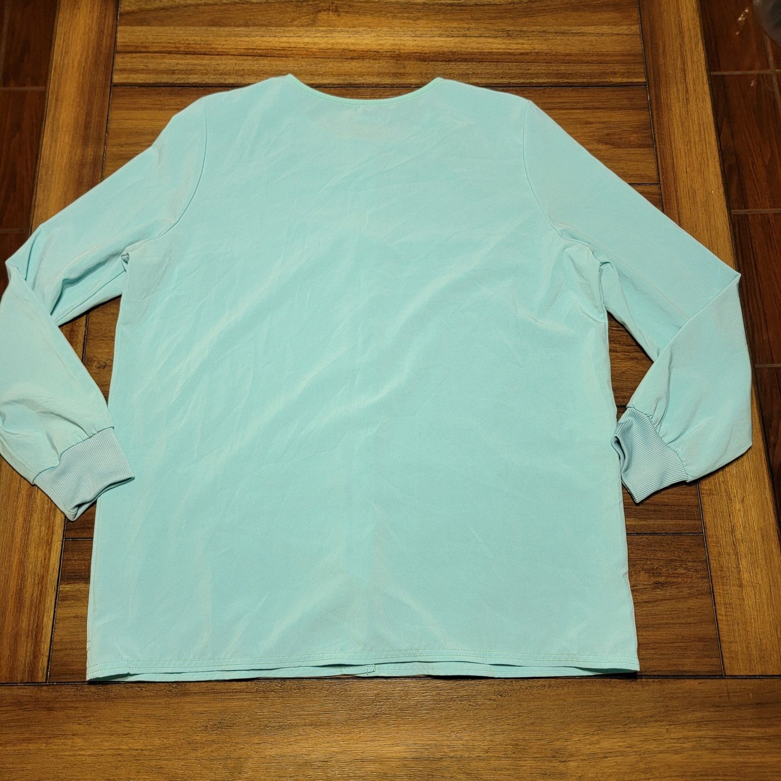 Other Scrub Star Lite Blue Full Snap LS Scrub Jacket - Size Medium Size M / US 6-8 / IT 42-44 - 3 Thumbnail