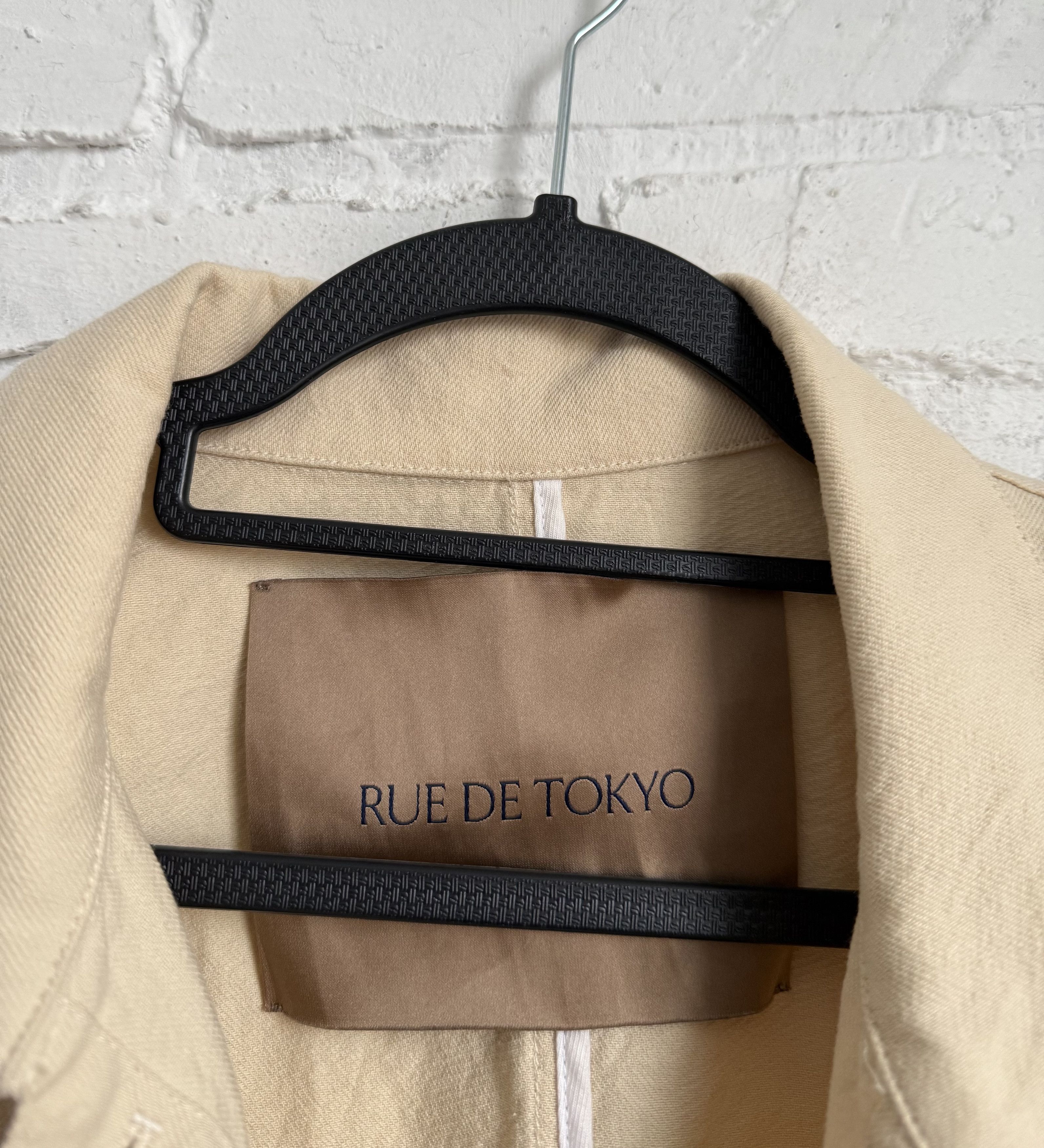 Japanese Brand RUE DE TOKYO Beige Cotton denim work jacket Size L / US 10 / IT 46 - 2 Thumbnail
