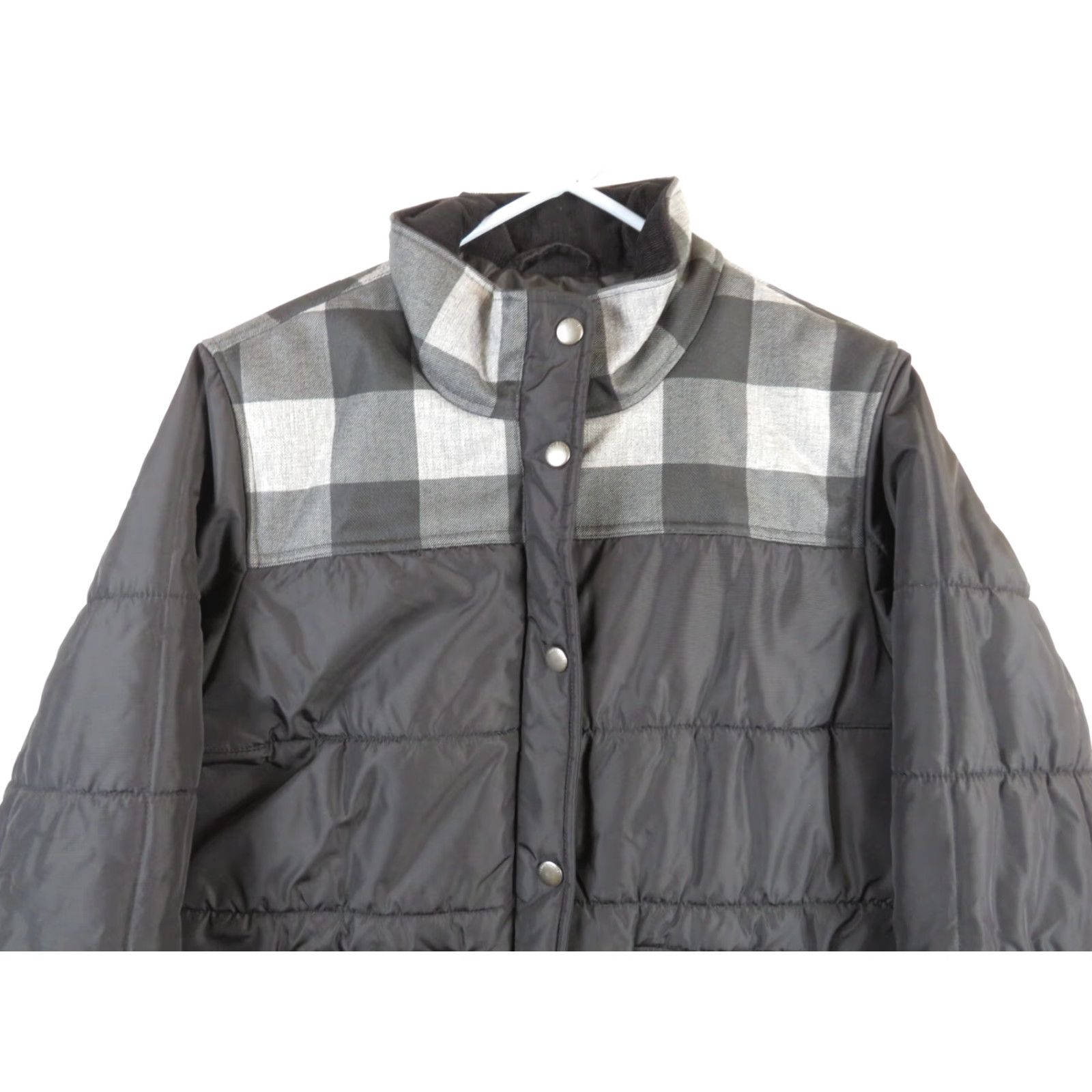 Eddie Bauer Eddie Bauer Ladies Coat Jacket Winter Black & White Plaid Puffer L Regular Long Sleeve Zip Hooded Lined - Womens, Outdoor, Basic Jacket, N/A Size L / US 10 / IT 46 - 3 Thumbnail