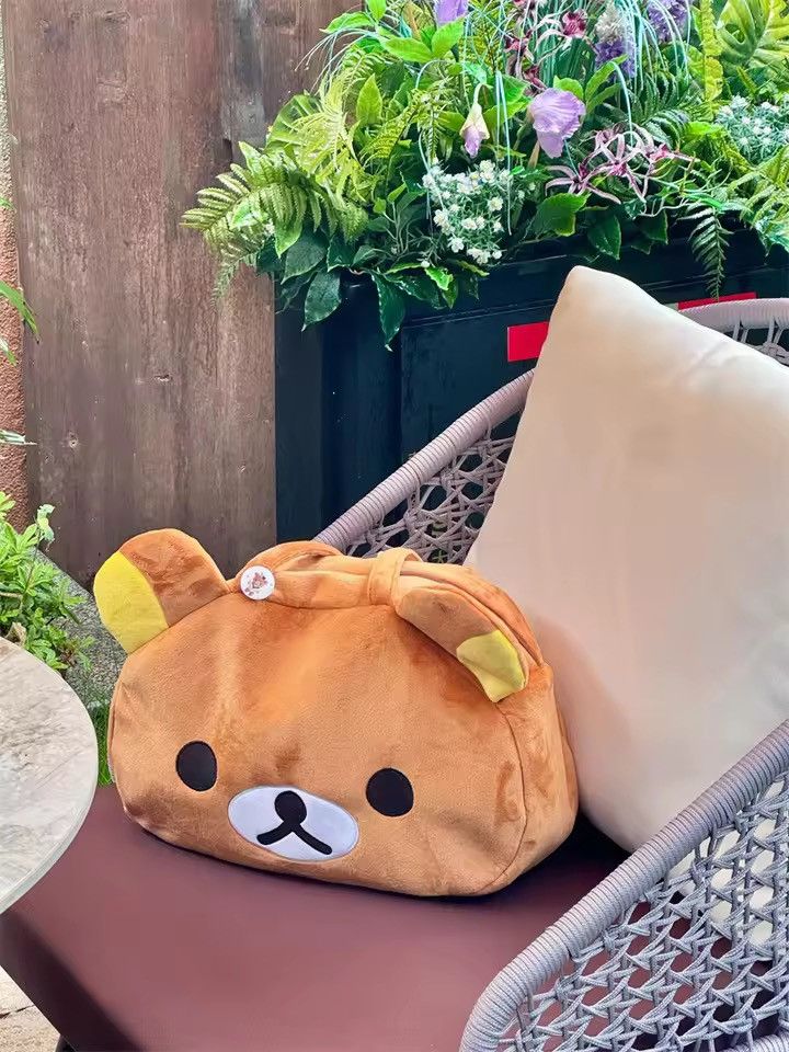 Japanese Brand Kawaii Rilakkuma Plush Tote Bag Shoulder Bag Size ONE SIZE - 2 Thumbnail