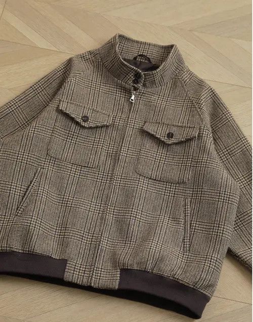 Vintage Koyama x Fujii Brown Checkered Jacket with Pockets Size US M / EU 48-50 / 2 - 5 Thumbnail