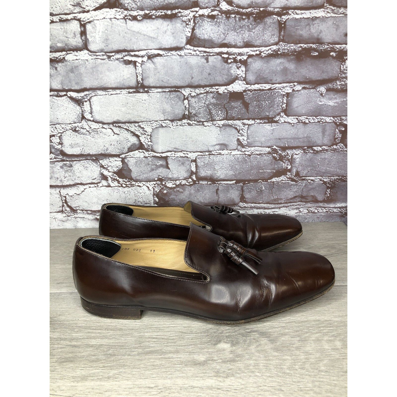 Prada Prada Milano Brown Leather Designer Tassel Loafers Dress Sho Size US 11 / EU 44 - 3 Thumbnail