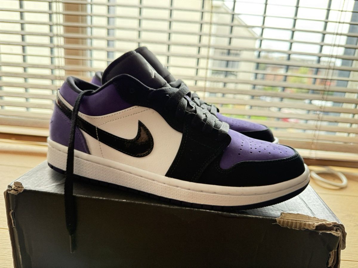 Nike Nike Air Jordan 1 Low “Court Purple” Size US 8 / EU 41 - 1 Thumbnail