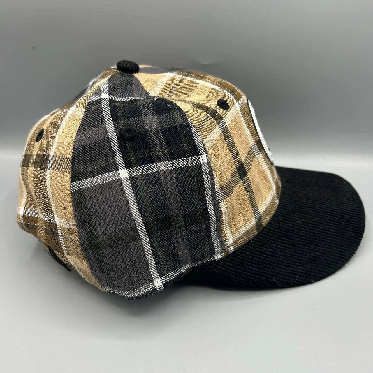 New Era Chicago Cubs MLB Hat Men Plaid Corduroy Strap Back Cotton Size ONE SIZE - 3 Thumbnail