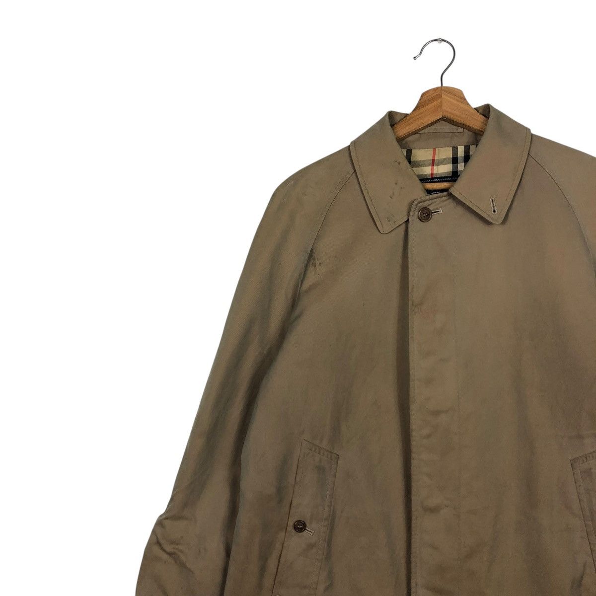 Burberry 🔥VINTAGE LONG JACKET BURBERRYS NOVA CHECK BLANKET Size US M / EU 48-50 / 2 - 11 Thumbnail