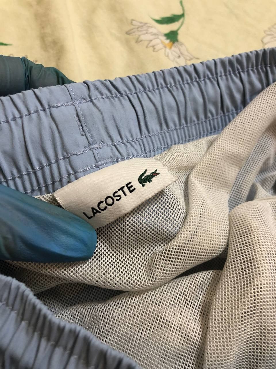 Lacoste Lacoste Mens Logo Blue Swim Trunk Shorts Drawstring Size US 30 / EU 46 - 14 Thumbnail