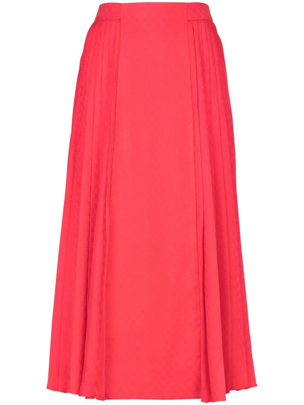 Balmain o1y0625 Midi Skirt in Red Size 34" / US 12 / IT 48 - 1 Thumbnail