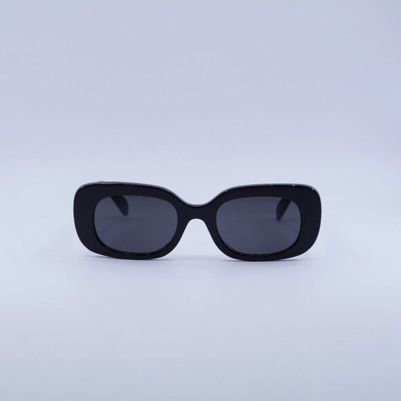 Celine Celine CL40287U 01A Sunglasses Black Rectangle Frame Size ONE SIZE - 4 Thumbnail