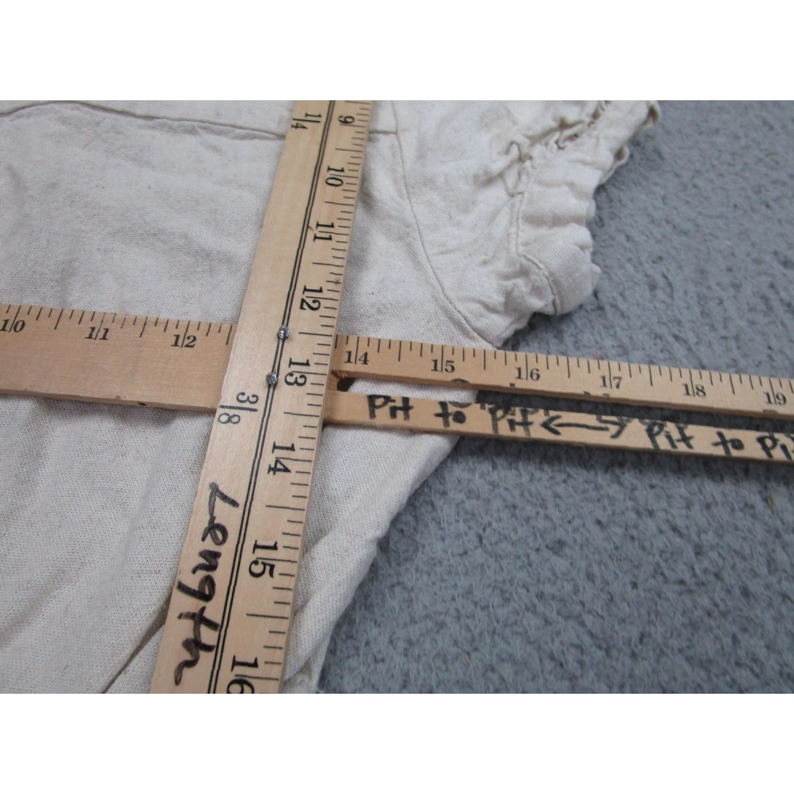 Vintage Monteau Los Angeles Dress Womens XS Beige Linen Ruffle Fit Flare cottagecore Size XS / US 0-2 / IT 36-38 - 7 Thumbnail