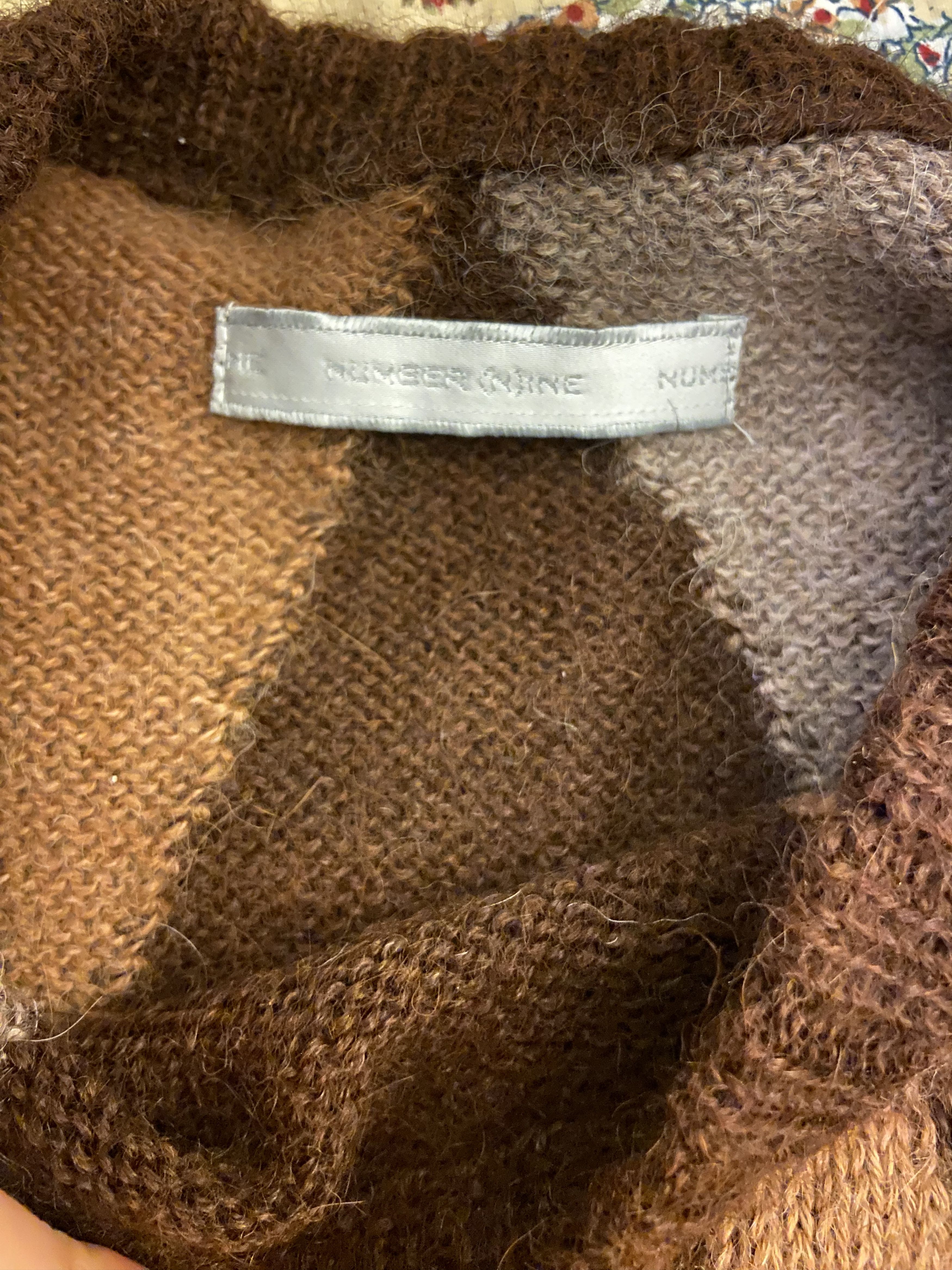 Number (N)ine AW01 "Standards" Alpaca Argyle sweater Size US M / EU 48-50 / 2 - 5 Thumbnail