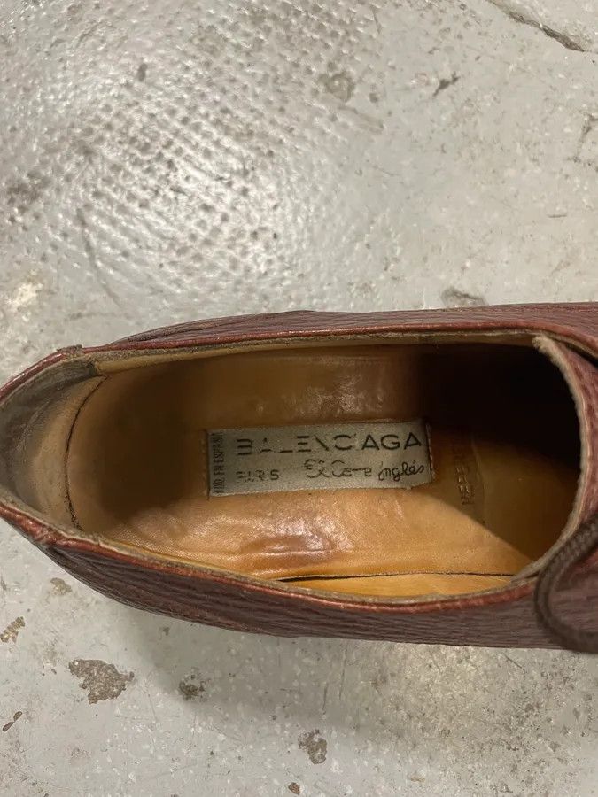Balenciaga × Designer × Vintage Balenciaga Brown Leather Derby Shoes Size US 5.5 / EU 38 - 10 Thumbnail