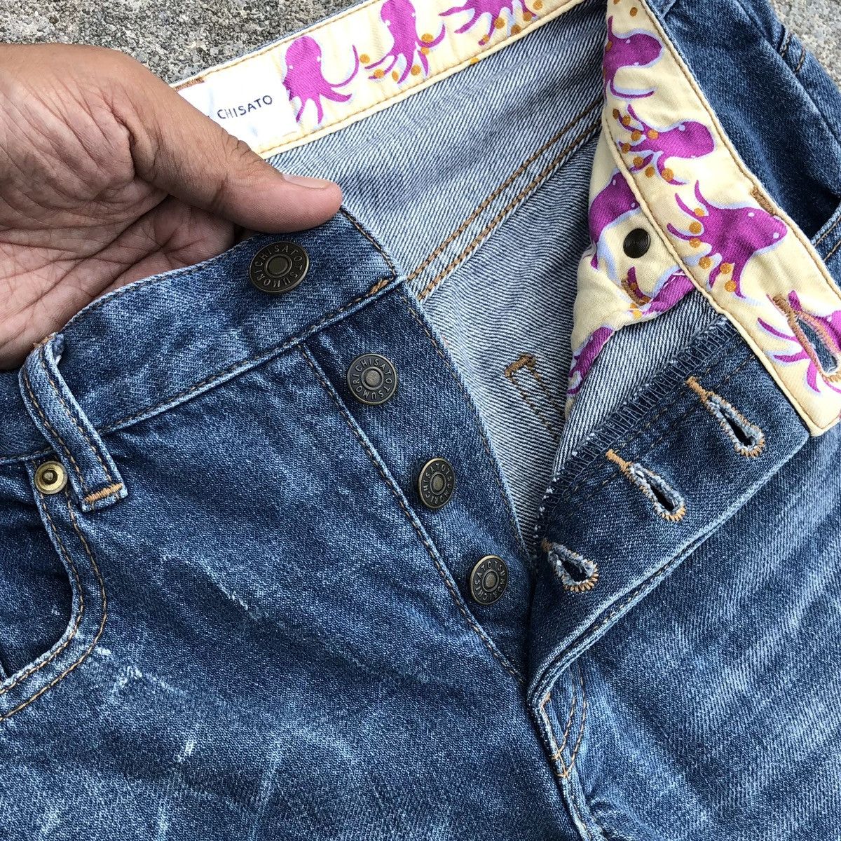 Issey Miyake × Japanese Brand × Tsumori Chisato ISSEY MIYAKE Tsumori Chisato Beautiful Art Slim Fit Denim Size US 29 - 13 Thumbnail