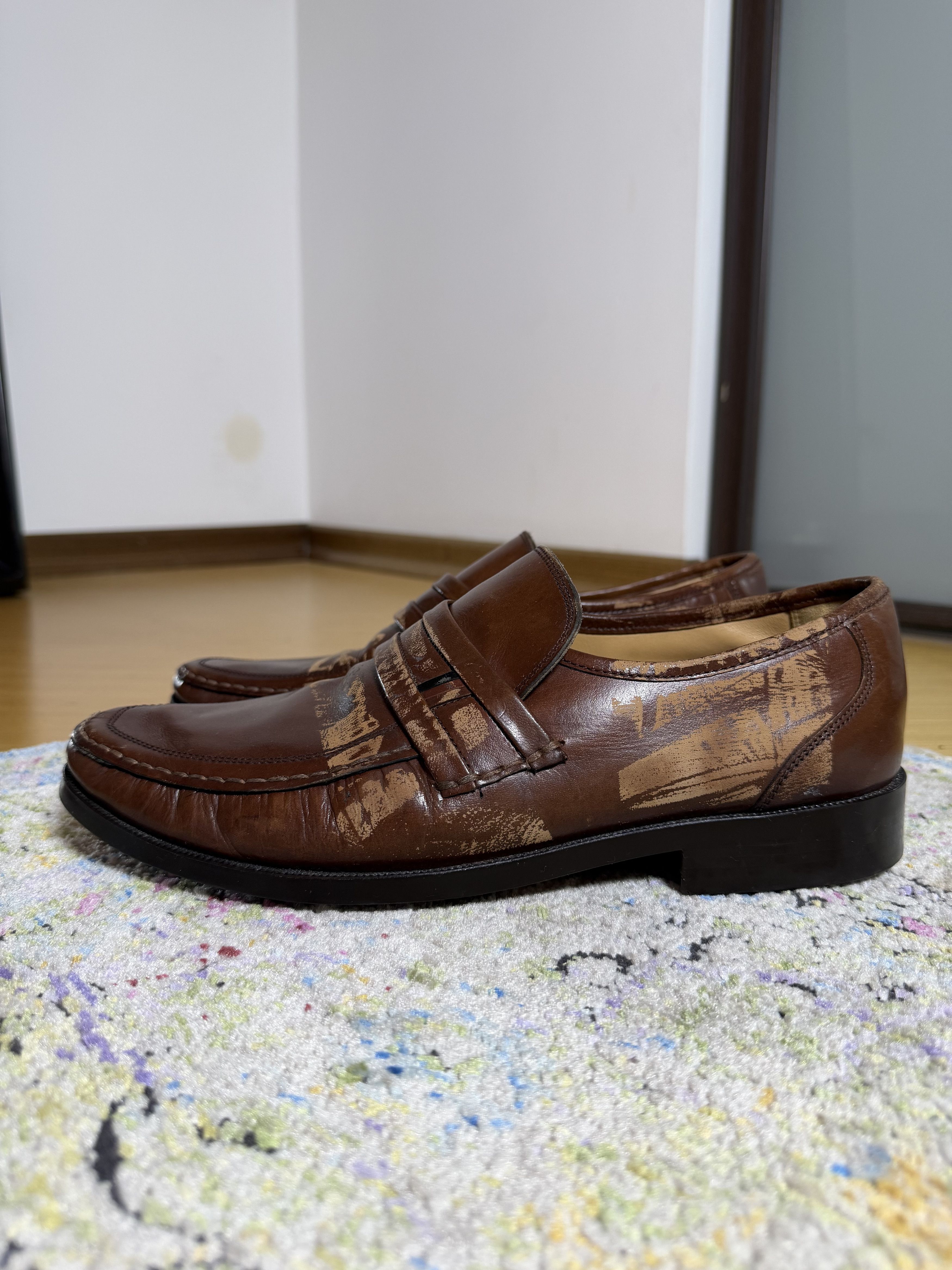 Clarks Clarks CraftJames Lo Brown Leather Loafer 11US Extra Wide Size US 11 / EU 44 - 1 Thumbnail