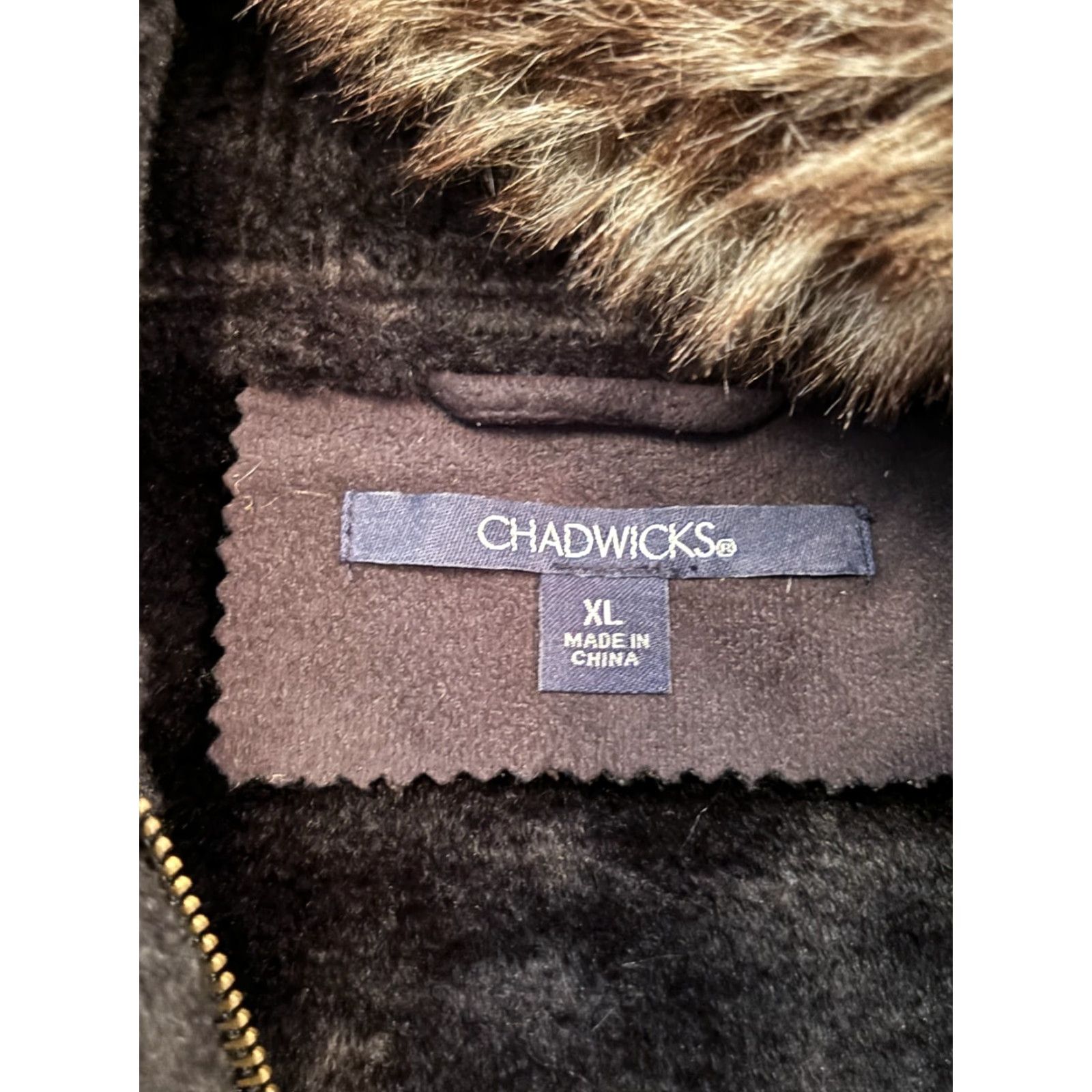 Vintage VINTAGE Chadwicks Coat Womens XL Faux Fur Trim Black Faux Suede Hooded Coat Size XL / US 12-14 / IT 48-50 - 2 Thumbnail