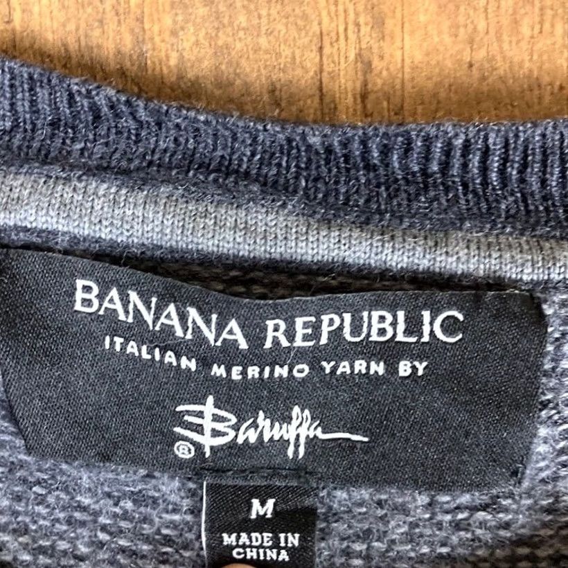 Banana Republic Banana Republic Mens Sweater Black Crew Neck 100% Italian Extra Fine Merino Wool M Knit Pullover Casual Business Workwear Size US M / EU 48-50 / 2 - 6 Thumbnail