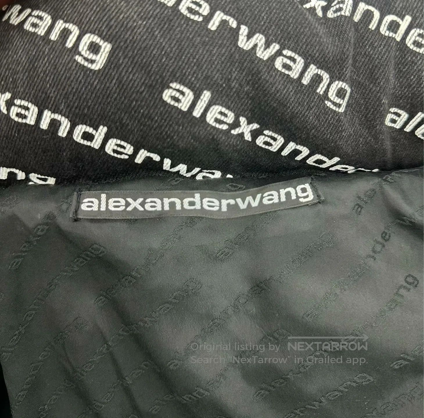 Alexander Wang Alexander Wang Black full print logo cotton coat| Size US S / EU 44-46 / 1 - 4 Thumbnail
