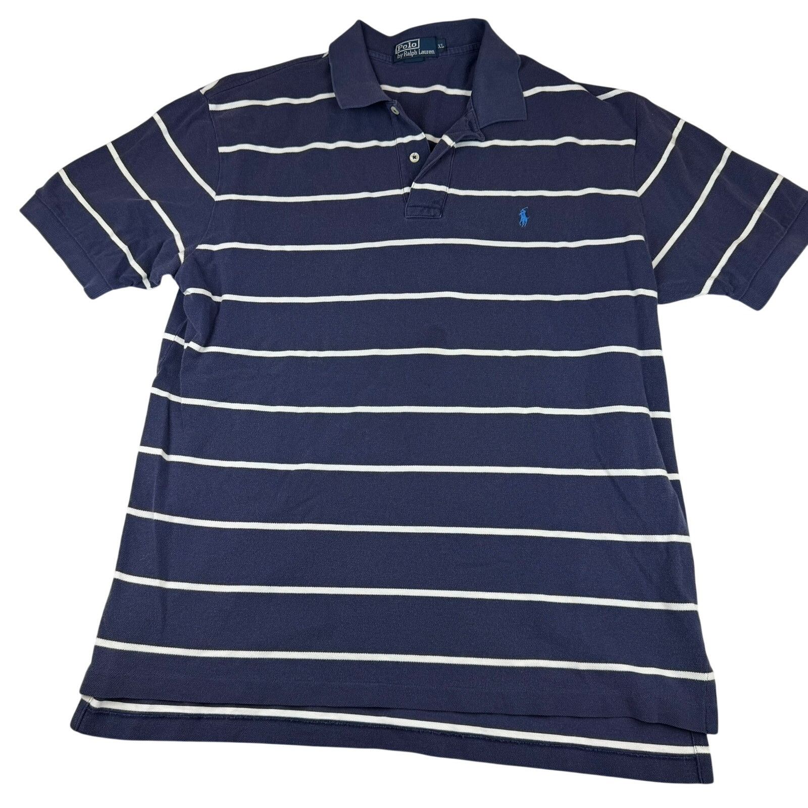 Polo Ralph Lauren Vintage Polo Ralph Lauren Striped Polo Shirt XL Size US XL / EU 56 / 4 - 1 Thumbnail