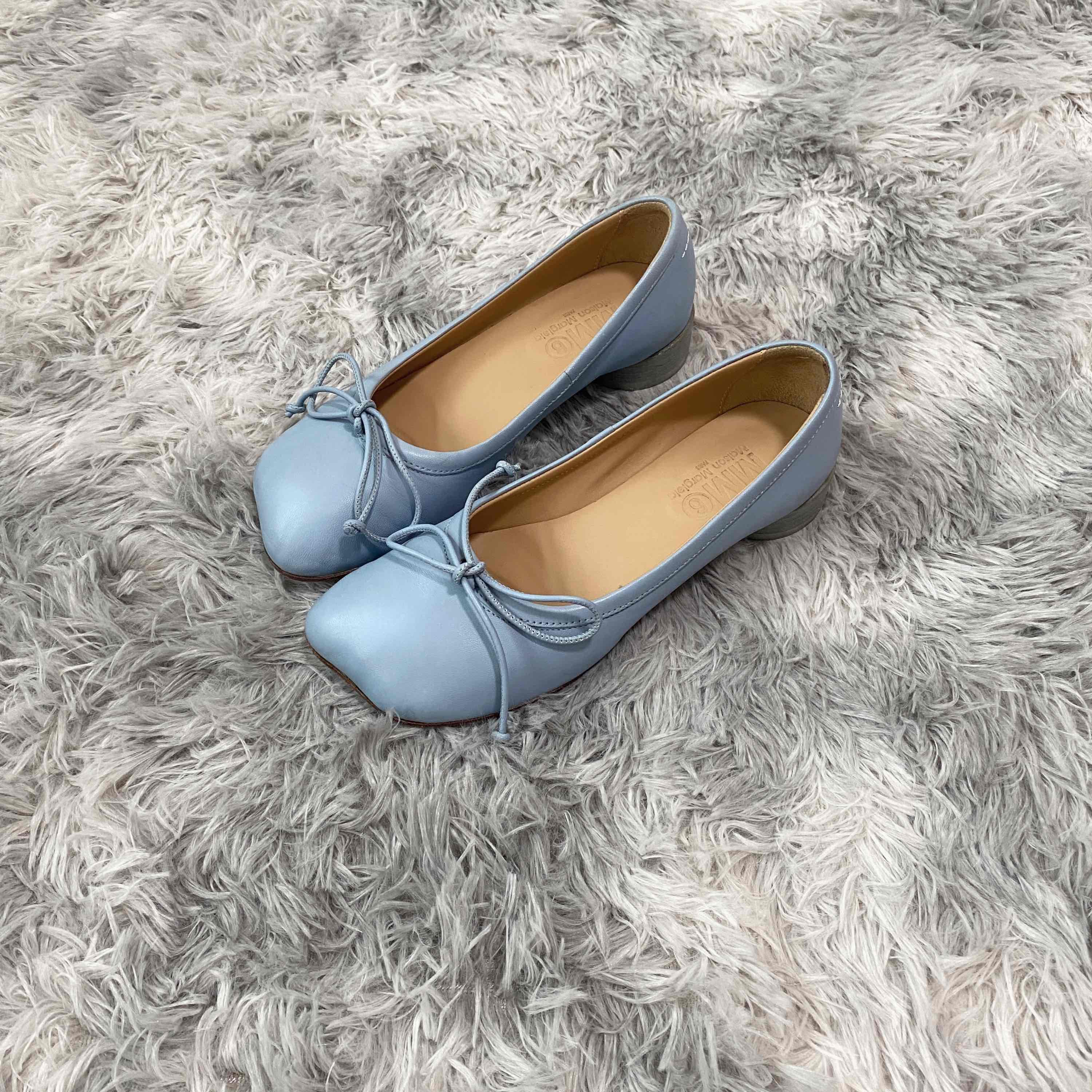 MM6 MM6 Maison Margiela Leather Bow Ballet Flats Size 35 Size US 5 / IT 35 - 1 Thumbnail