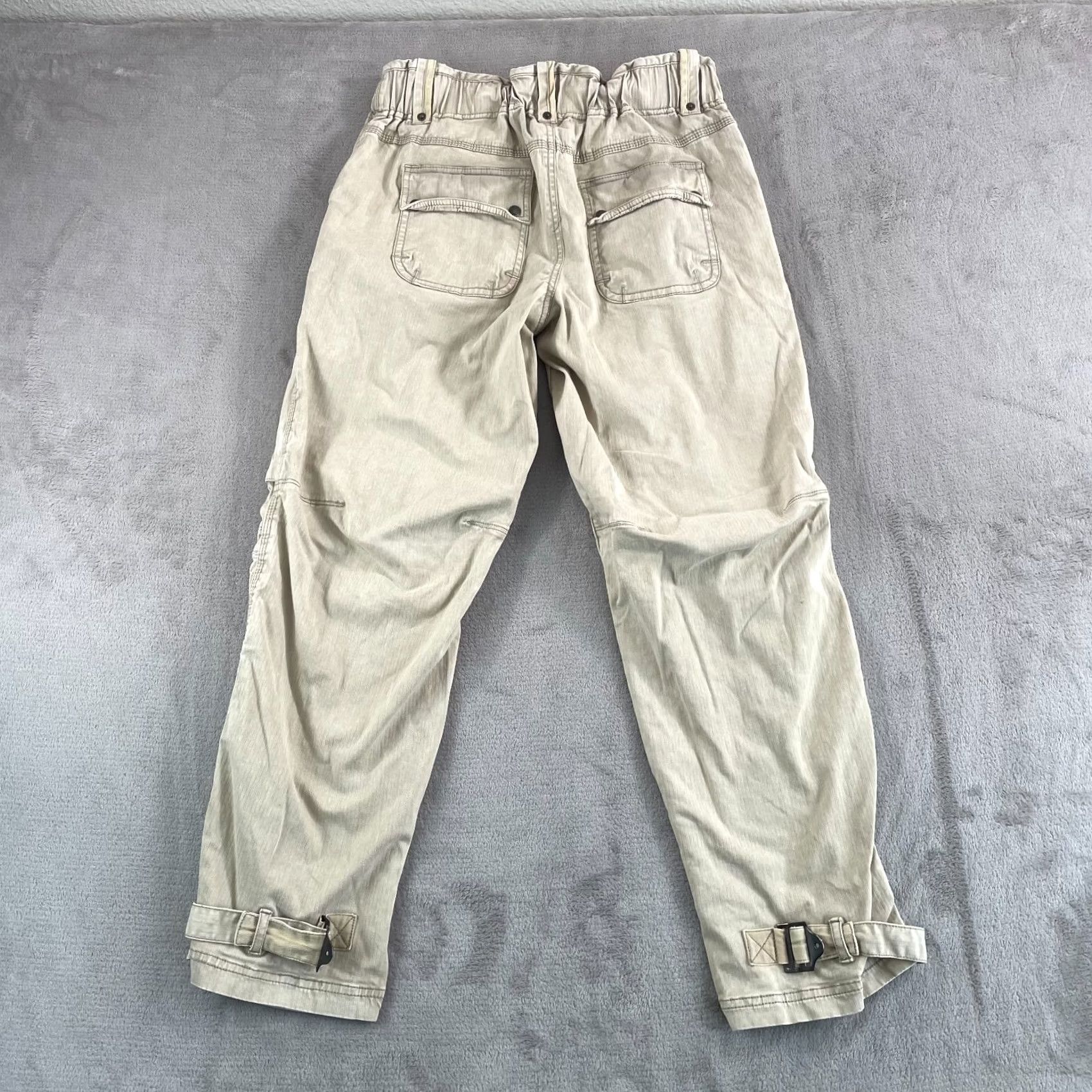 Free People Free People Can't Compare Slouch Cargo Pants Women Small Beige Paratrooper Pants Women's Small Beige Cargo Slouch Paratrooper Size 28" / US 6 / IT 42 - 6 Thumbnail