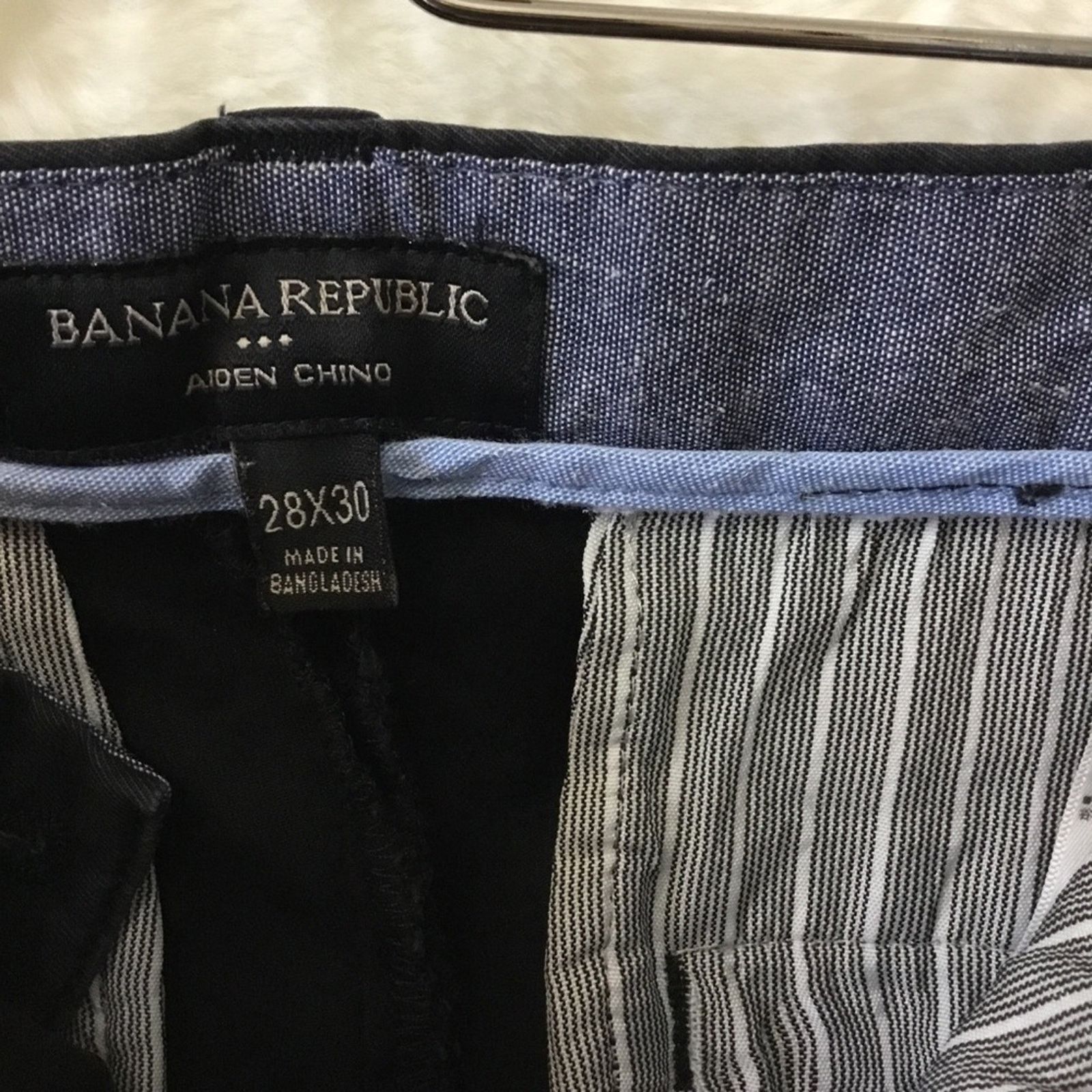Banana Republic Banana Republic Black Men's Flat Front Aiden Strength Chinos Size US 28 / EU 44 - 8 Thumbnail