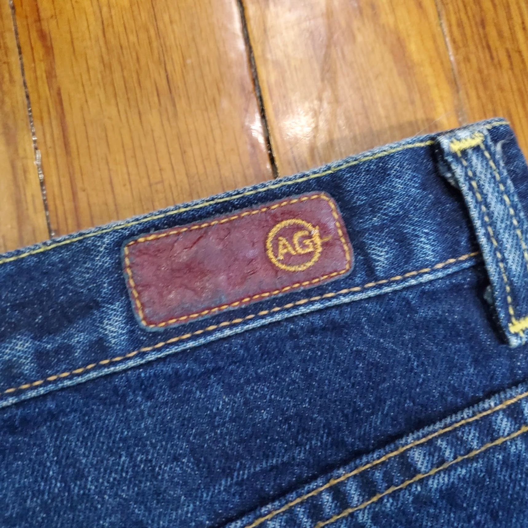 Denime VINTAGE AG Adriano Goldschmied Skirt Womens 26 Blue Denim Maxi Pioneer Made USA Pocket Size 26" / US 2 / IT 38 - 3 Thumbnail