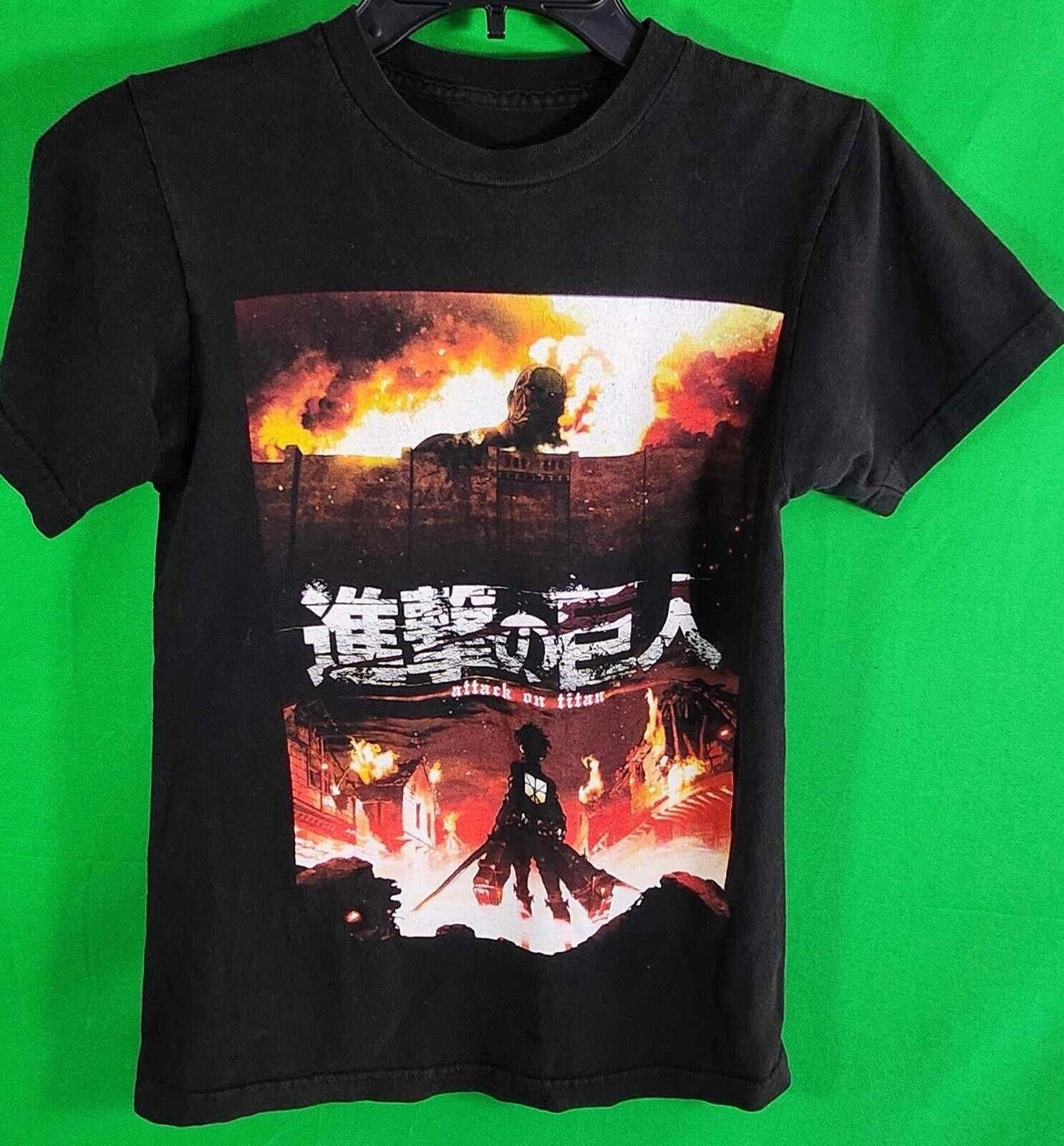 The Unbranded Brand Attack on Titan Graphic Tee Shirt - Black Anime Shirt Size US XS / EU 42 / 0 - 1 Thumbnail