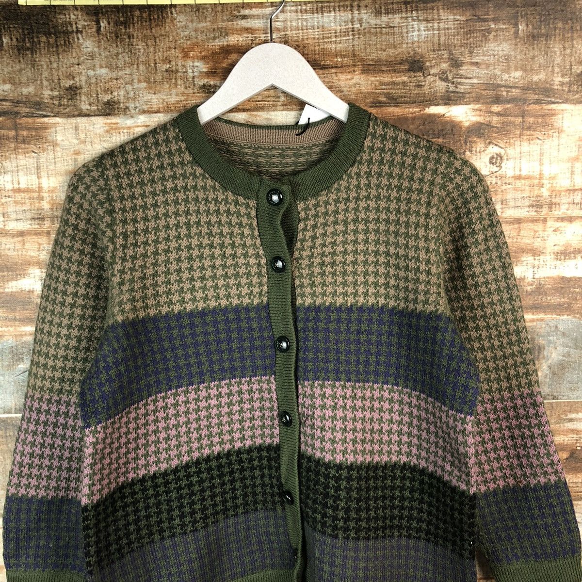 Homespun Knitwear × Japanese Brand Japanese Brand Green Patterneds Knitwear #A1818 Size XS / US 0-2 / IT 36-38 - 5 Thumbnail