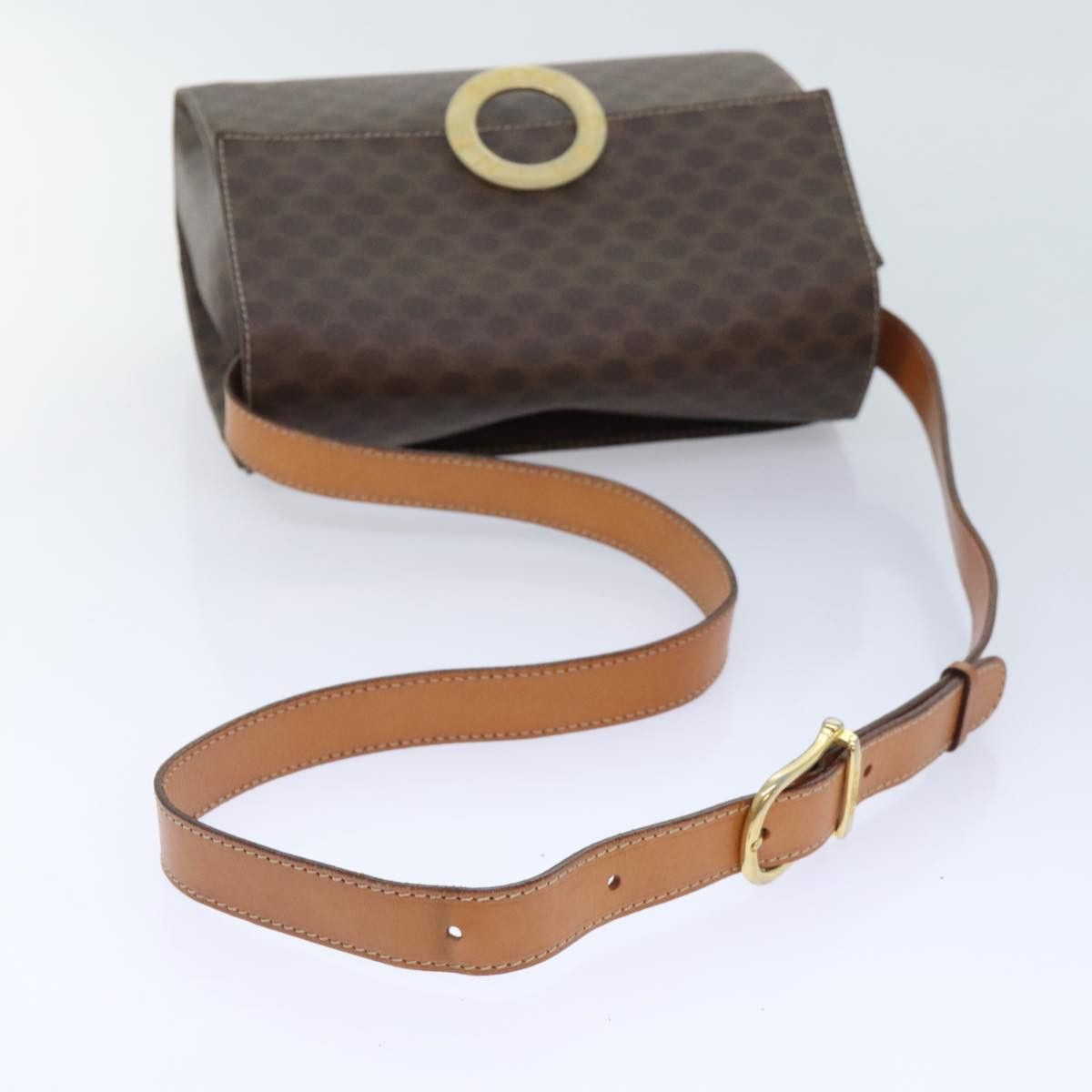 Celine CELINE Macadam Canvas Shoulder Bag Pvc Leather Brown Size ONE SIZE - 7 Thumbnail