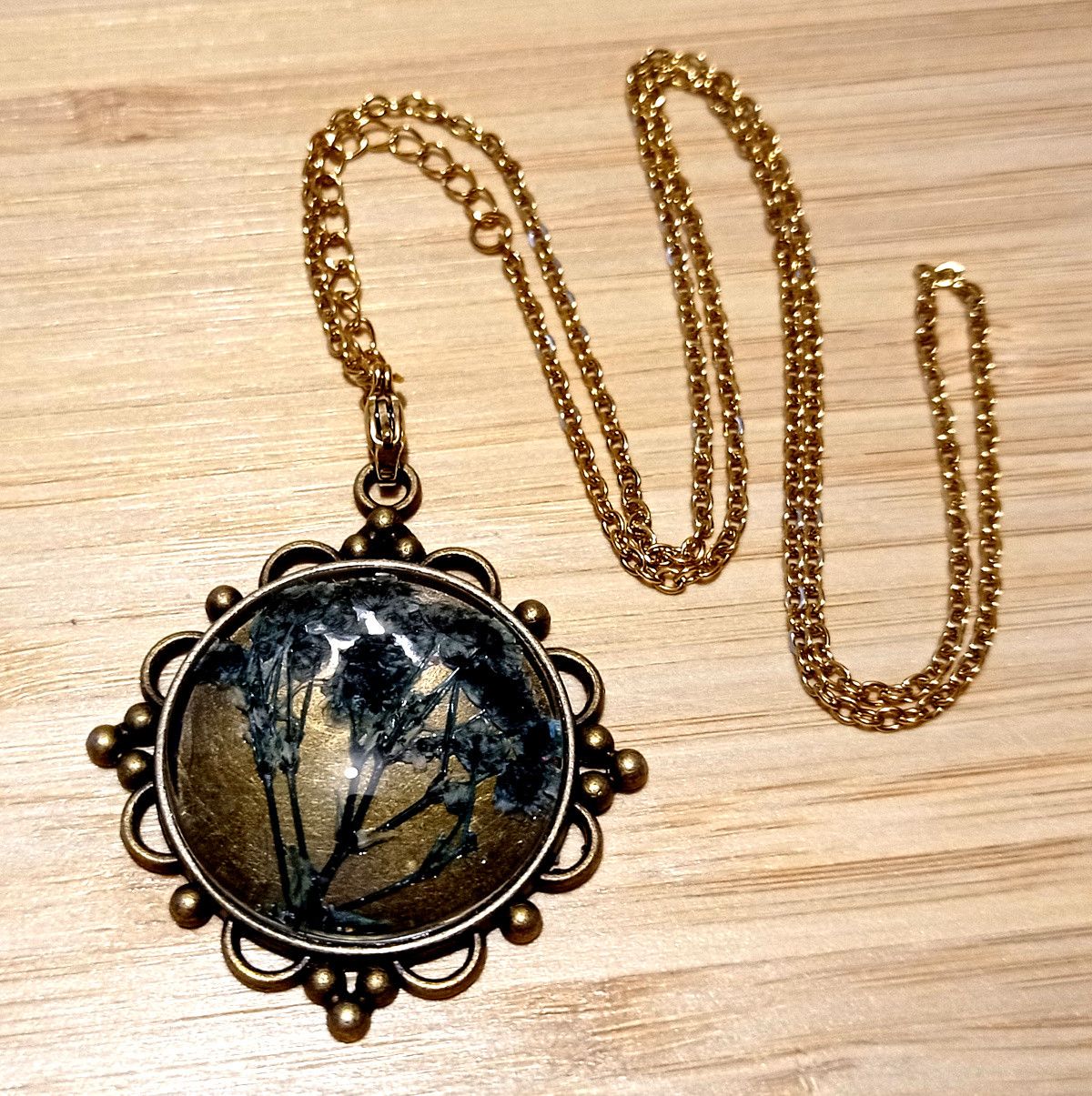 Hysteric Glamour × Vintage Stunning Ice Natural Plant Tree Of Life Gold Necklace RARE Size ONE SIZE - 5 Thumbnail