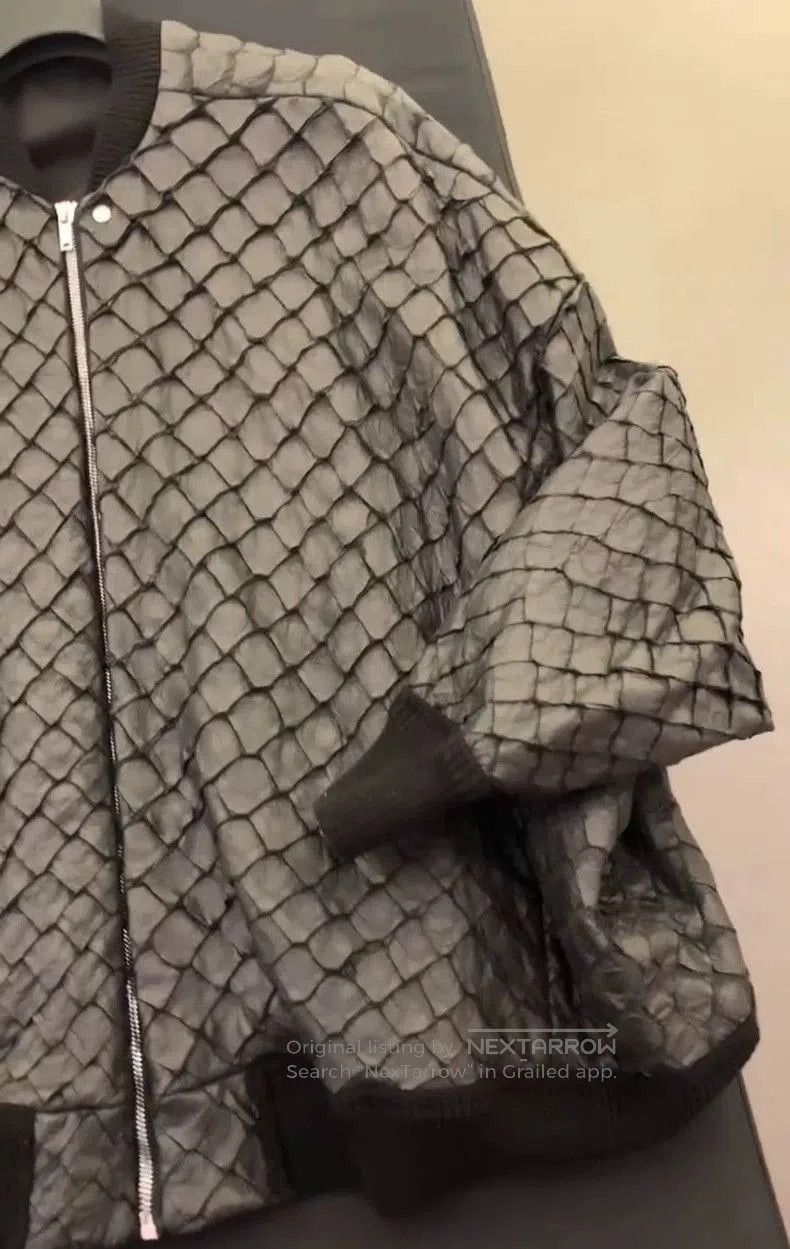 Rick Owens Rick Owens Black Bomber Jacket with Scales. Size US M / EU 48-50 / 2 - 6 Thumbnail