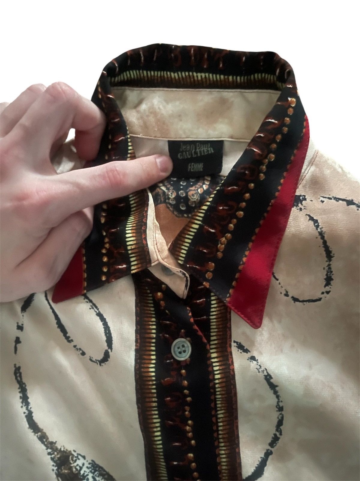 Jean Paul Gaultier Jean Paul Gaultier Western Horse Graphic silk button up Size US L / EU 52-54 / 3 - 3 Thumbnail