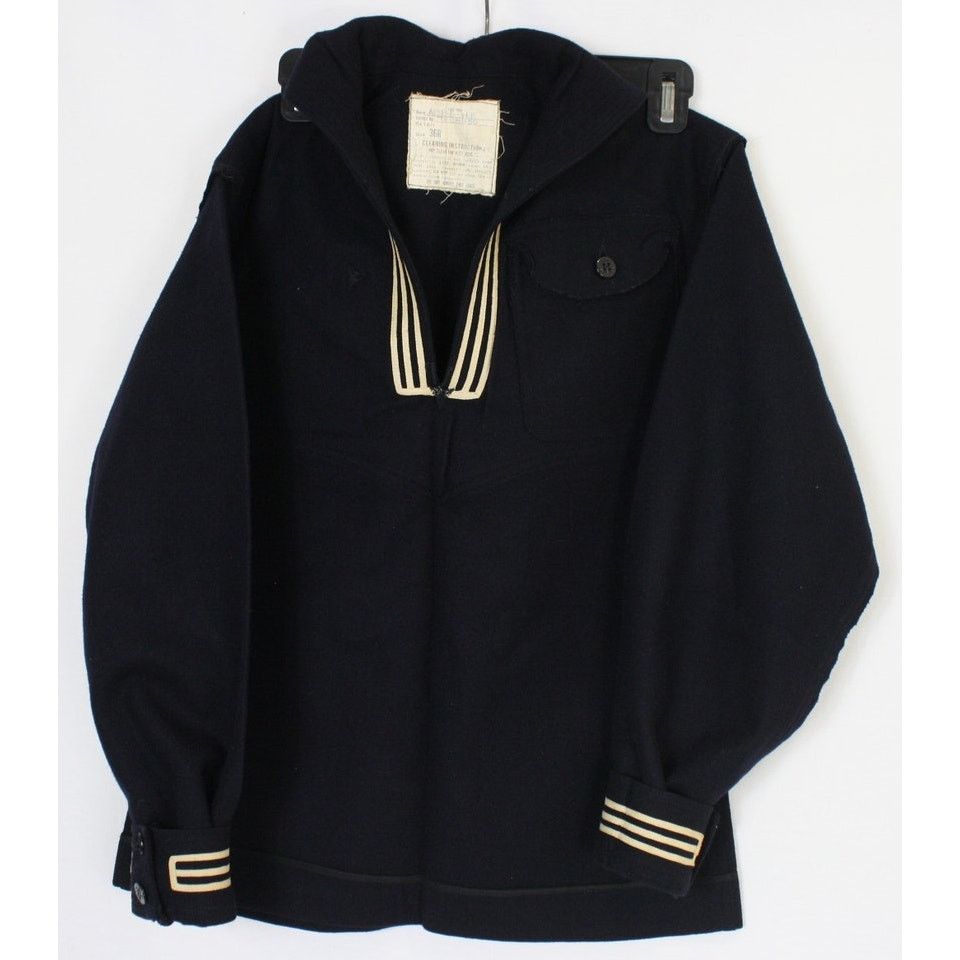 Vintage Vintage US Navy Crackerjack Jumper Vietnam Era Wool Sailor Size US S / EU 44-46 / 1 - 1 Thumbnail