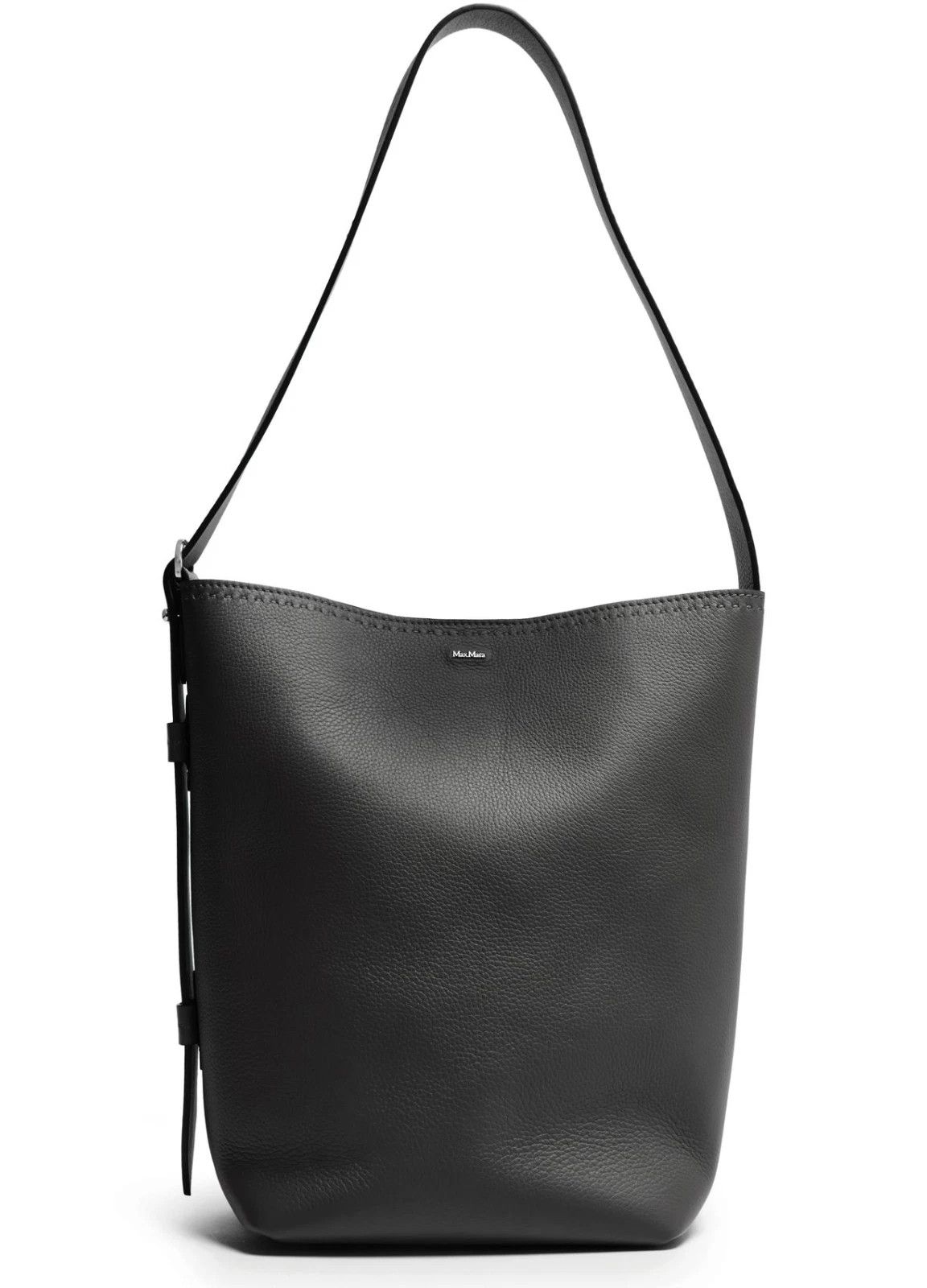 Max Mara MAX MARA Archetipo Black Leather Shoulder Bag New Auth Size ONE SIZE - 1 Thumbnail