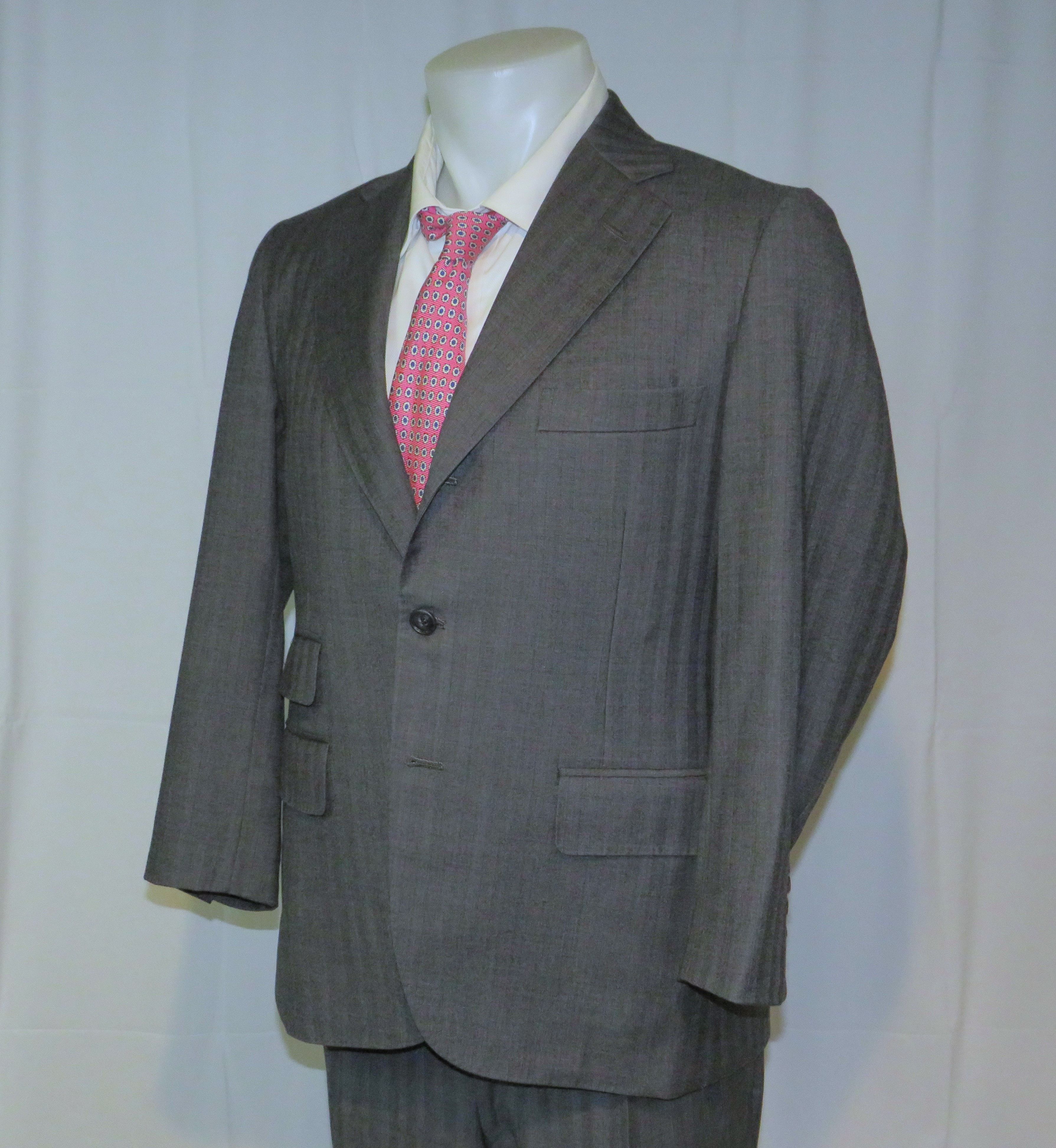 Other Sam Leung New York Gray Stripe Three Roll Two Suit 38S Size 38S - 9 Thumbnail