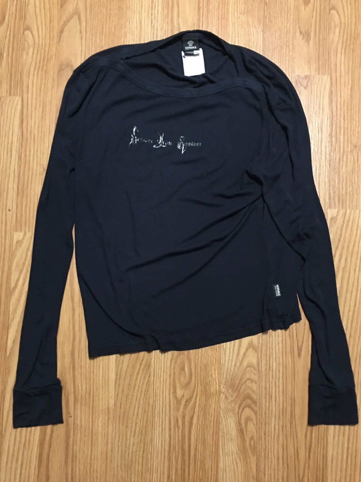 Versace × Versace Jeans Couture Versace Jeans Couture Navy Blue T-shirt Long Sleeve Size M Size M / US 6-8 / IT 42-44 - 5 Thumbnail