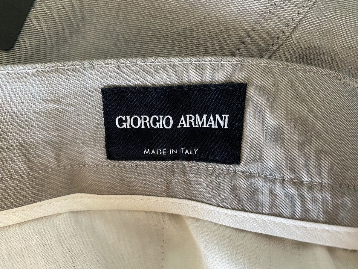 Giorgio Armani Giorgio Armani 🇮🇹 black label grey ramie slacks NWT Size US 34 / EU 50 - 2 Thumbnail
