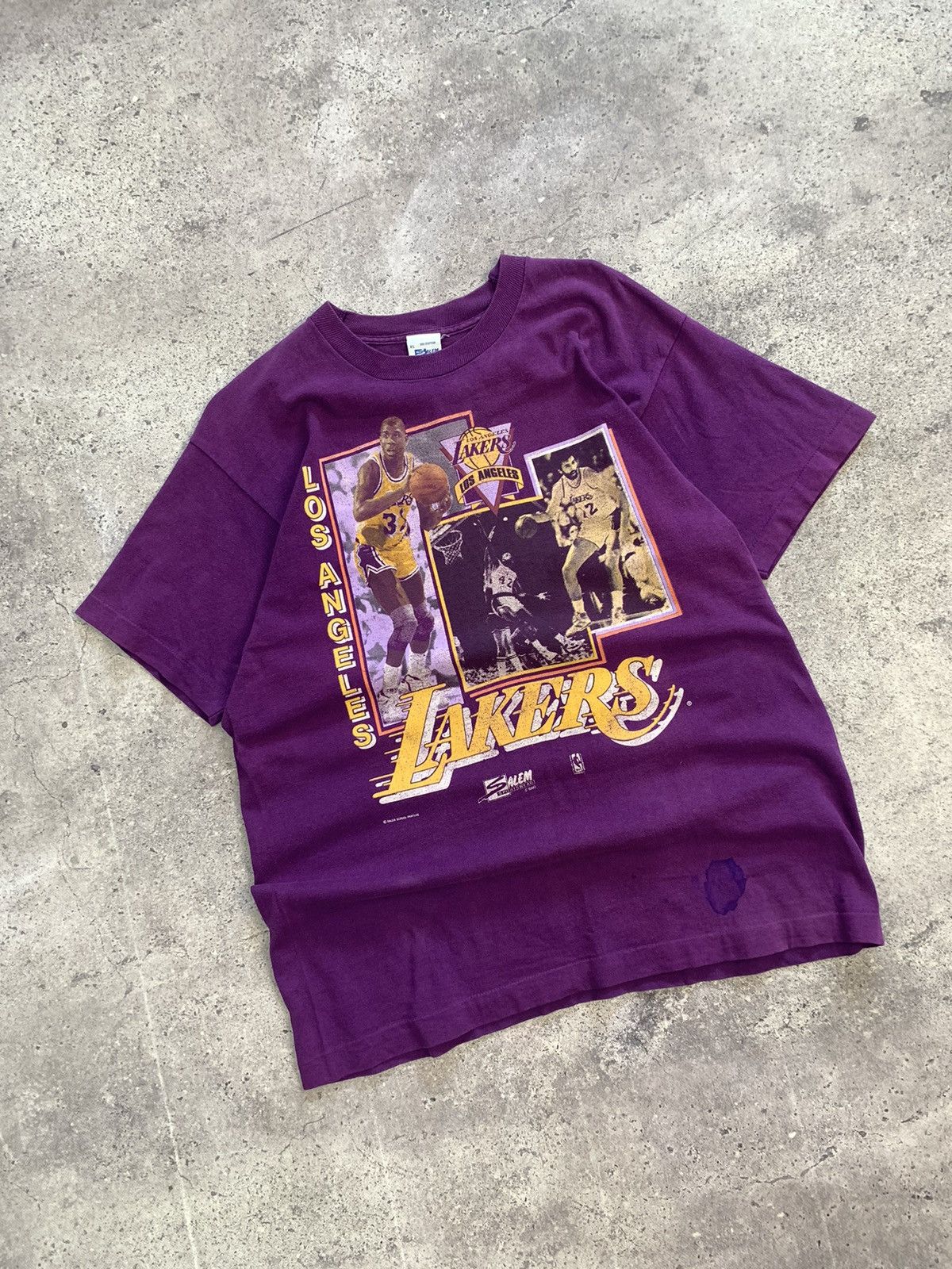 NBA × Vintage Vintage 1990 Lakers jersey Salem Los Angeles Home Jersey Size US XL / EU 56 / 4 - 3 Thumbnail