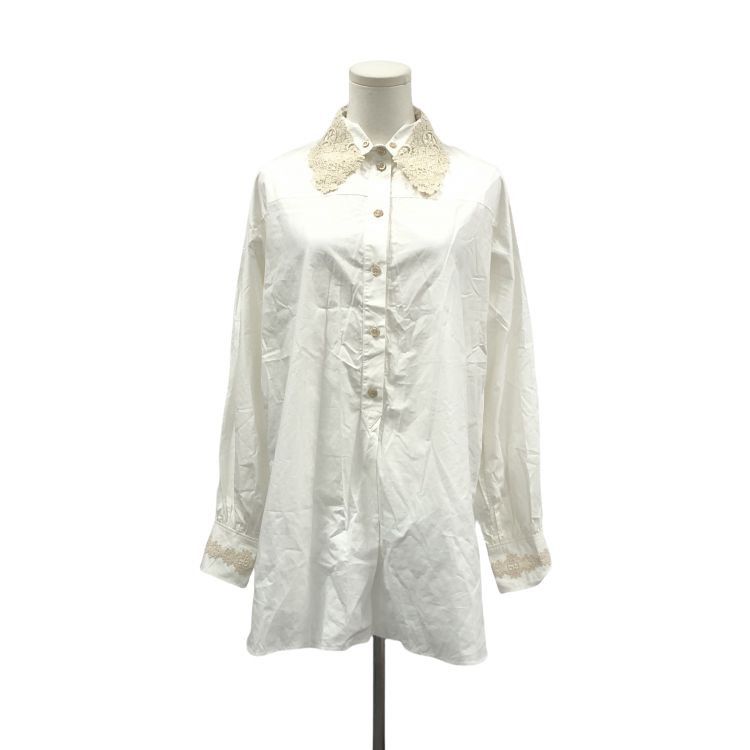 Gucci Gucci Lace Collar Button Up Shirt Size 40 Size S / US 4 / IT 40 - 1 Thumbnail