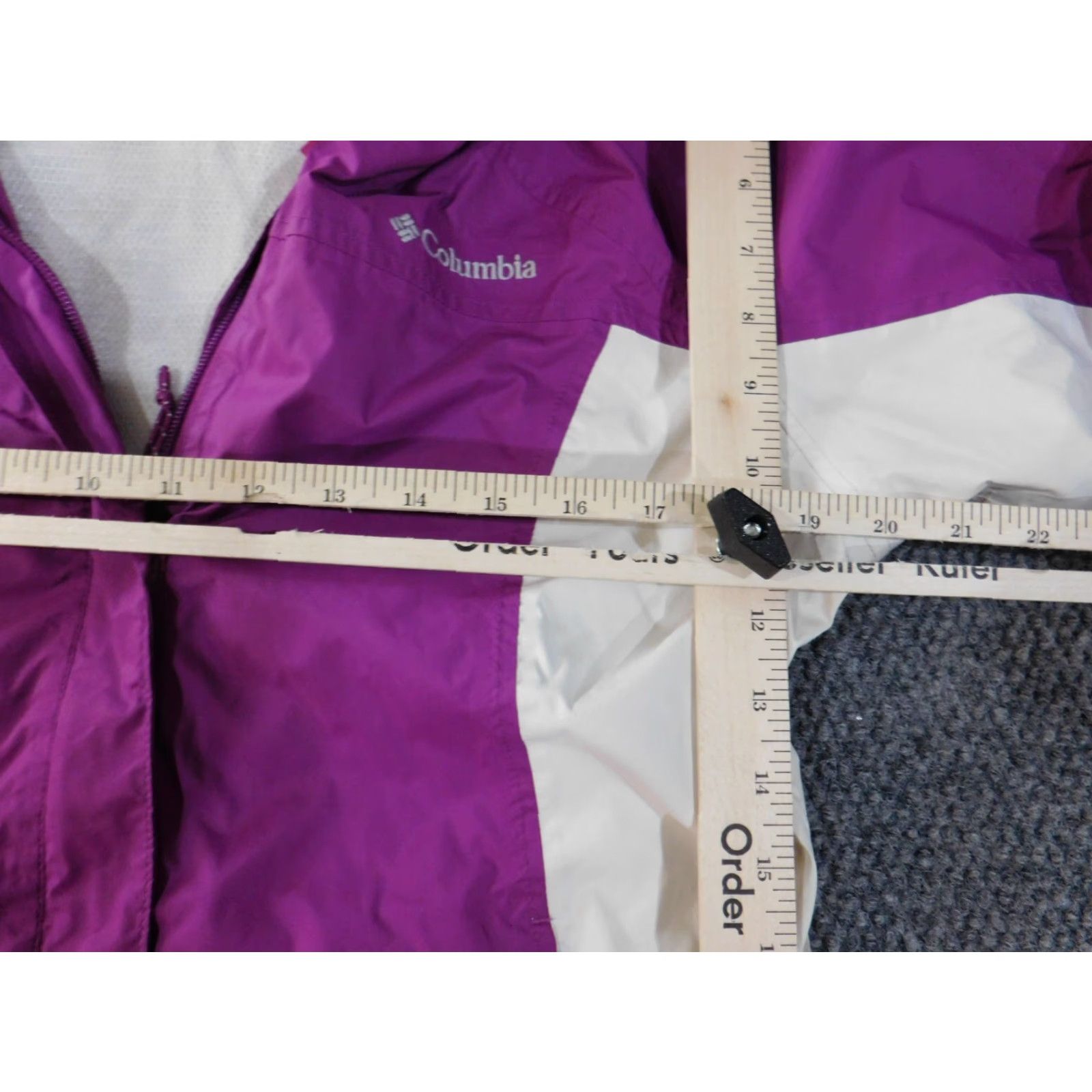 Vintage Columbia Windbreaker Jacket Womens Medium Purple Zip Outdoor Omni-TeC Lined Fall Spring Size M / US 6-8 / IT 42-44 - 6 Thumbnail
